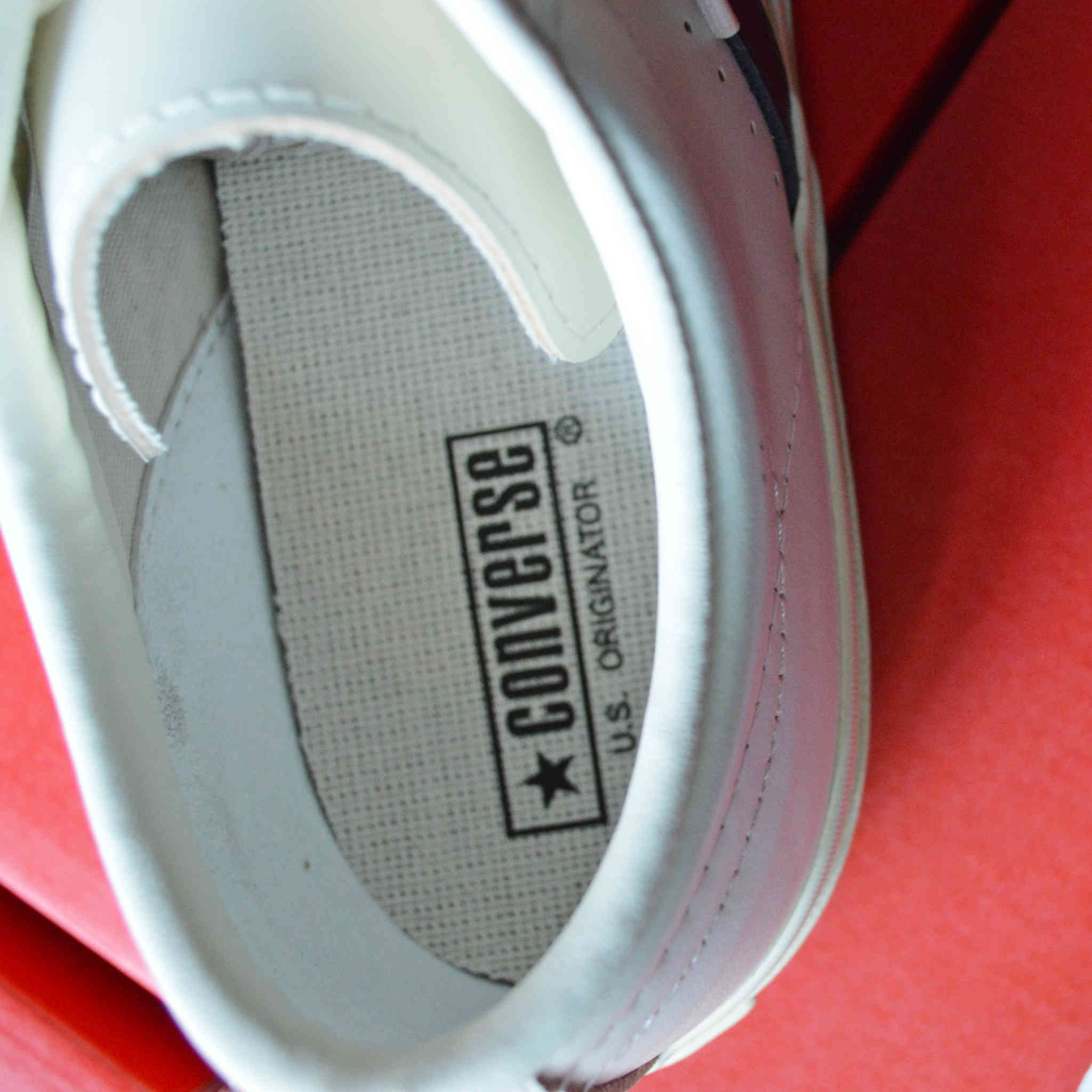 CONVERSE コンバース / STAR&BARS US LEATHER スターアンドバーズユーエスレザー (WHITE / BLACK ホワイトブラック)