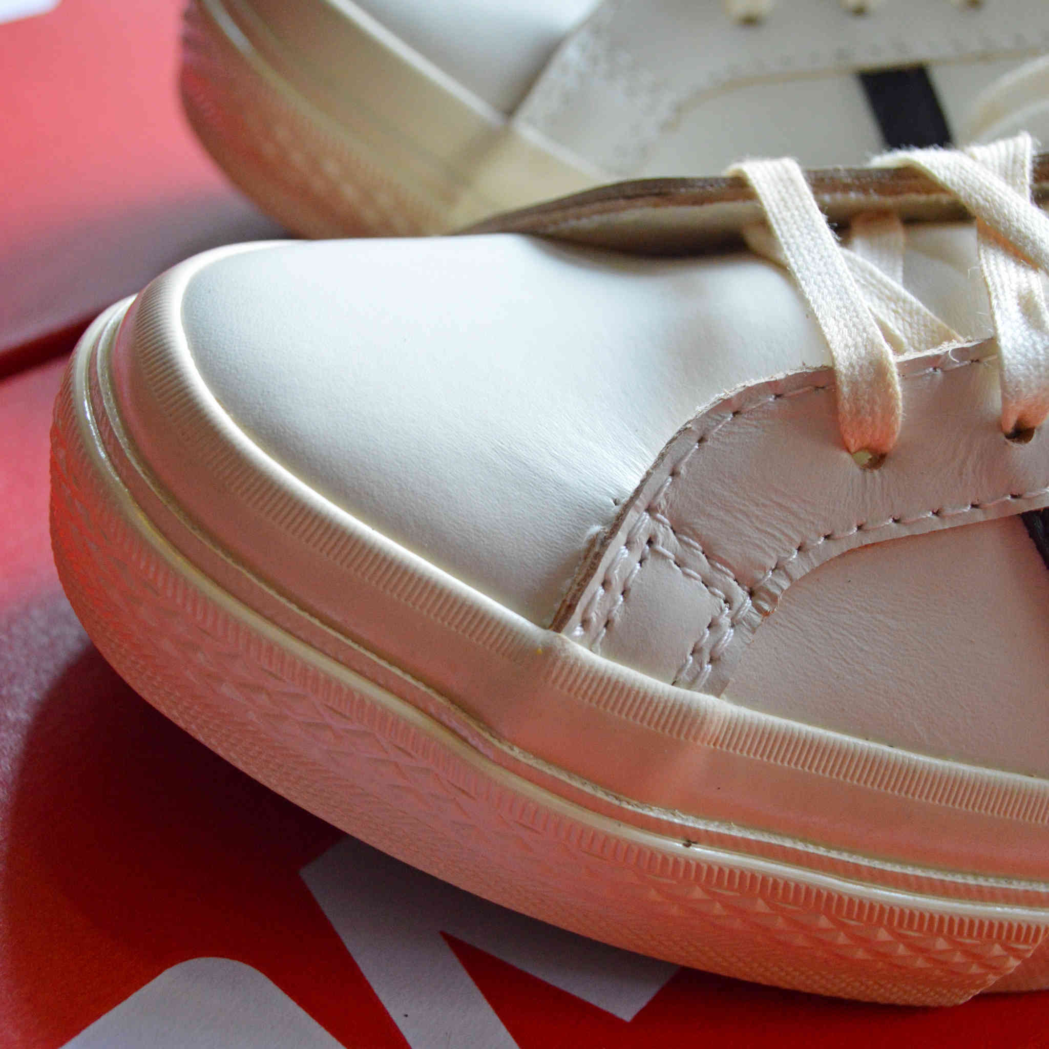 CONVERSE コンバース / STAR&BARS US LEATHER スターアンドバーズユーエスレザー (WHITE / BLACK ホワイトブラック)