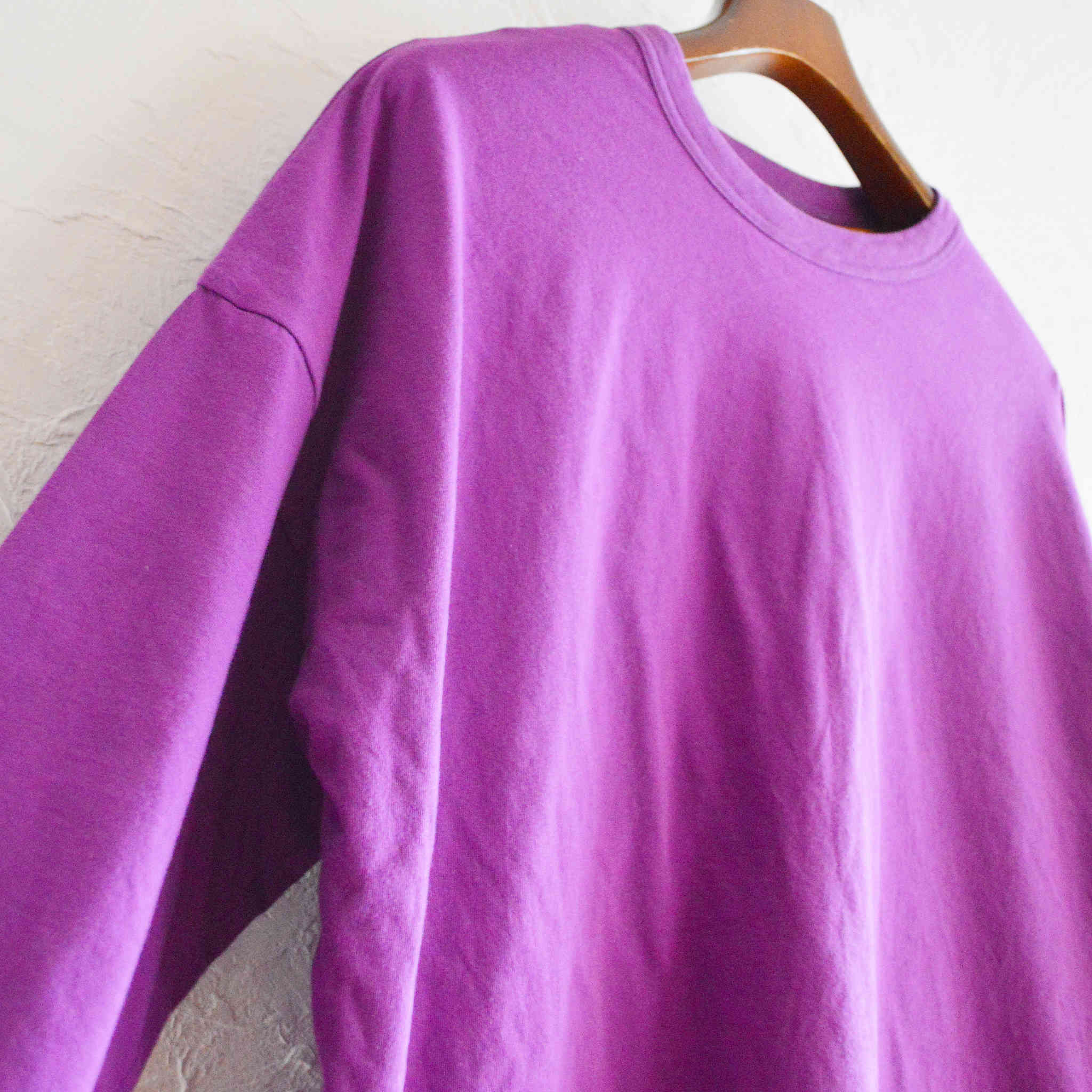 necessary or unnecessary ネセサリーオアアンネセサリー N.O.UN ナウン / REVERSE L/S リバースロングスリーブ（PURPLE×YELLOW パープルイエロー)