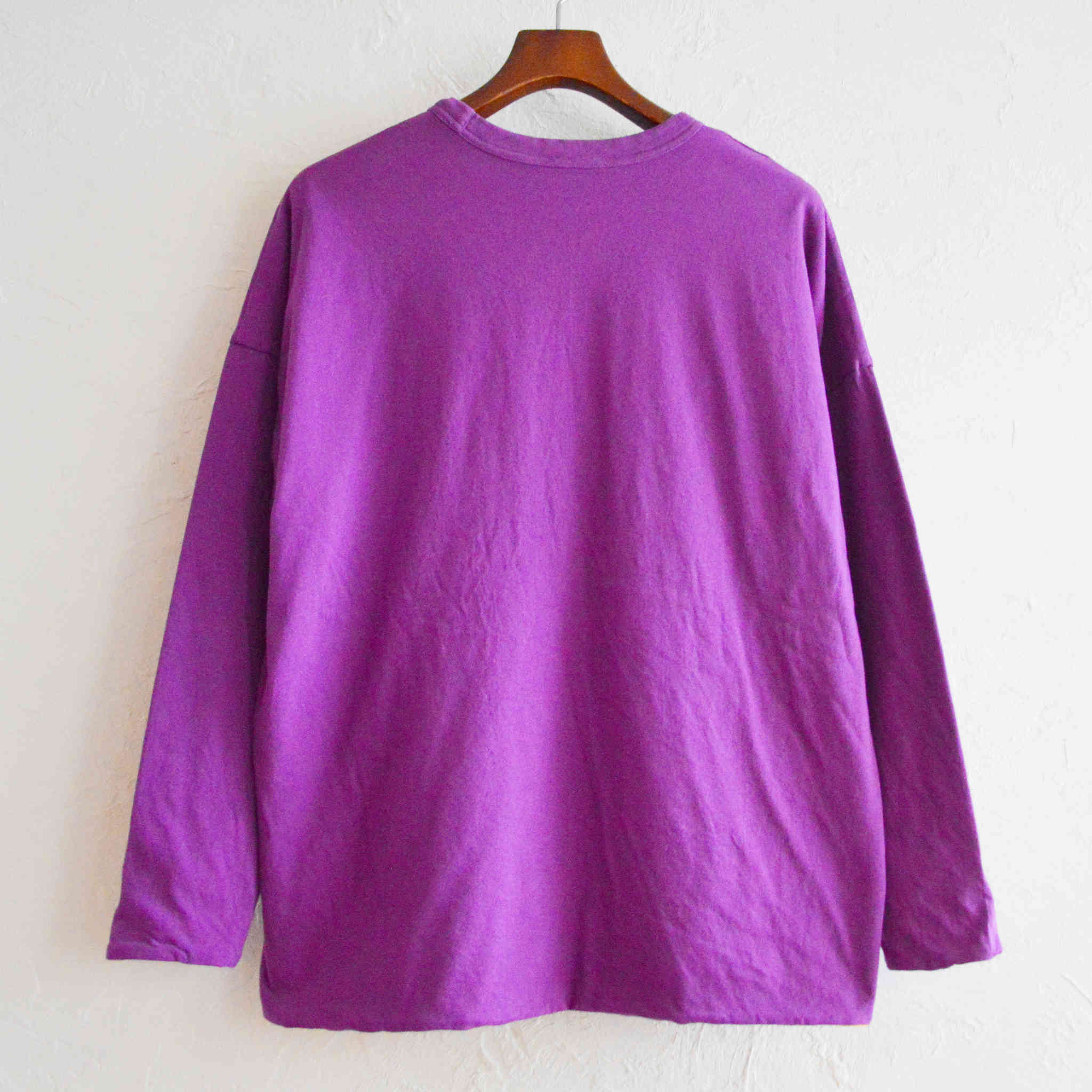 necessary or unnecessary ネセサリーオアアンネセサリー N.O.UN ナウン / REVERSE L/S リバースロングスリーブ（PURPLE×YELLOW パープルイエロー)