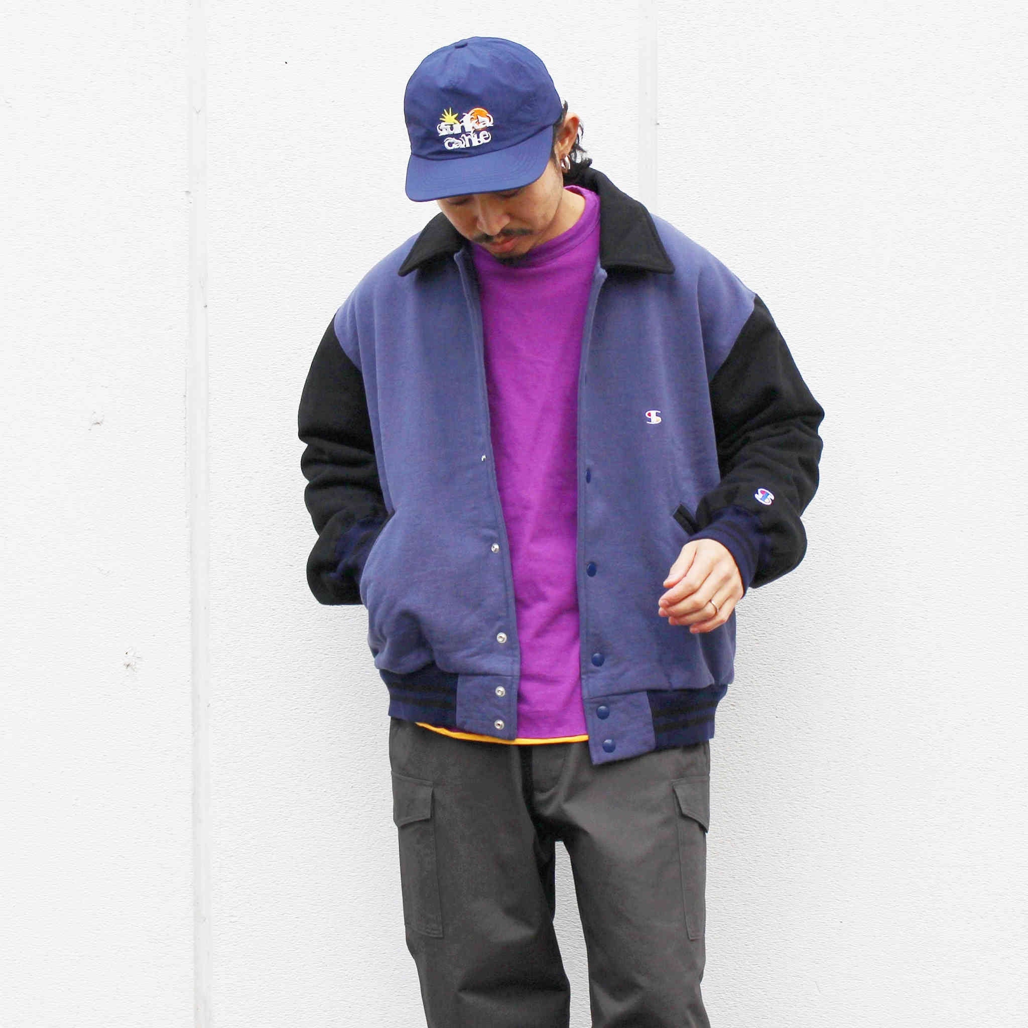 necessary or unnecessary ネセサリーオアアンネセサリー N.O.UN ナウン / REVERSE L/S リバースロングスリーブ（PURPLE×YELLOW パープルイエロー)