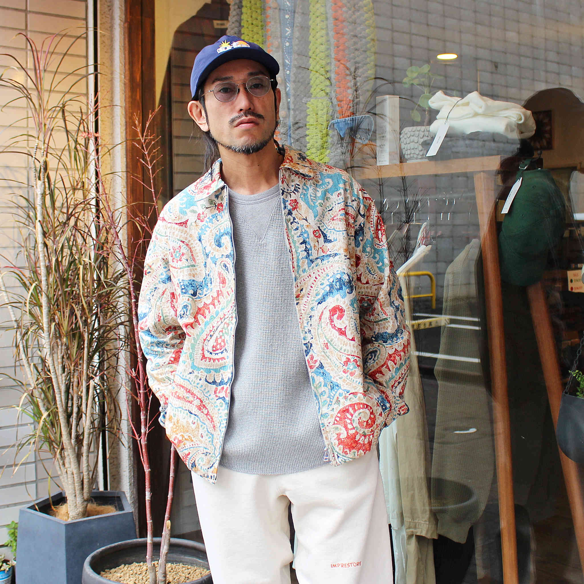 Nasngwam. ナスングワム / DEADSTOCK FABRIC DRIZZLER JACKET デッドストックファブリックドリズラージャケット (MULTI マルチ)