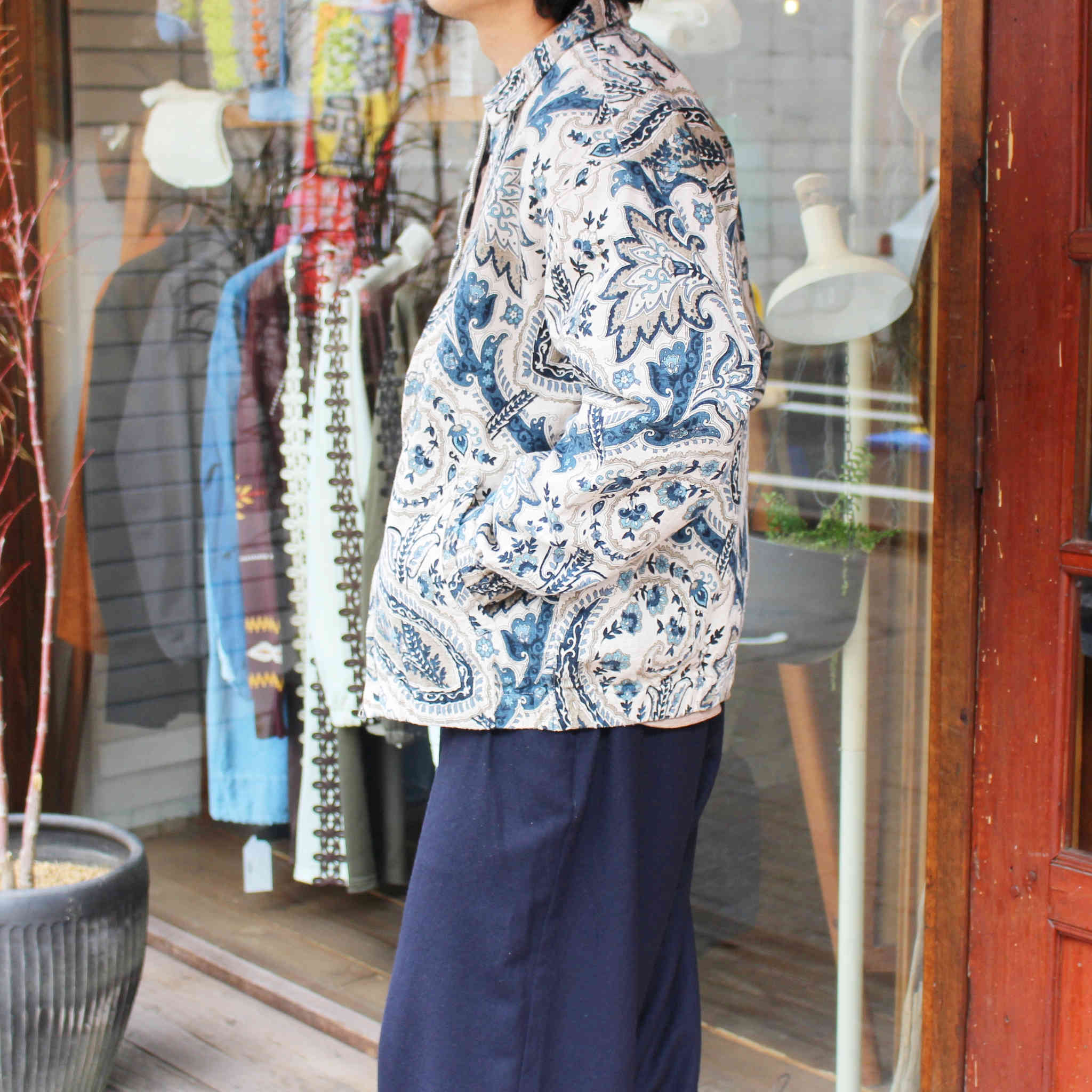 Nasngwam. ナスングワム / DEADSTOCK FABRIC DRIZZLER JACKET デッドストックファブリックドリズラージャケット (NAVY ネイビー)