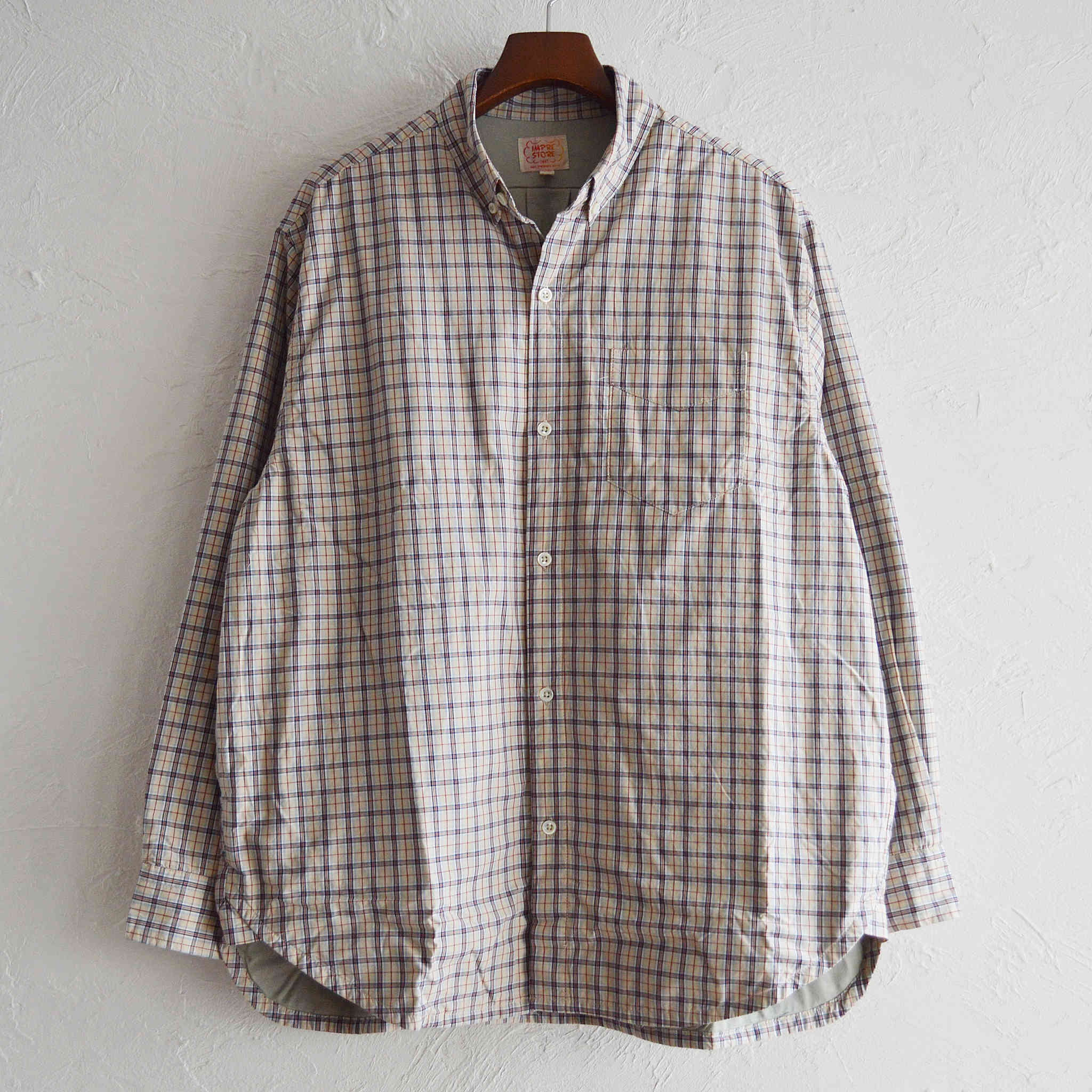 IMPRESTORE インプレストア / Fei | B/D SHIRTS WITH LINING ボタンダウンシャツ (BEIGE  ベージュ)