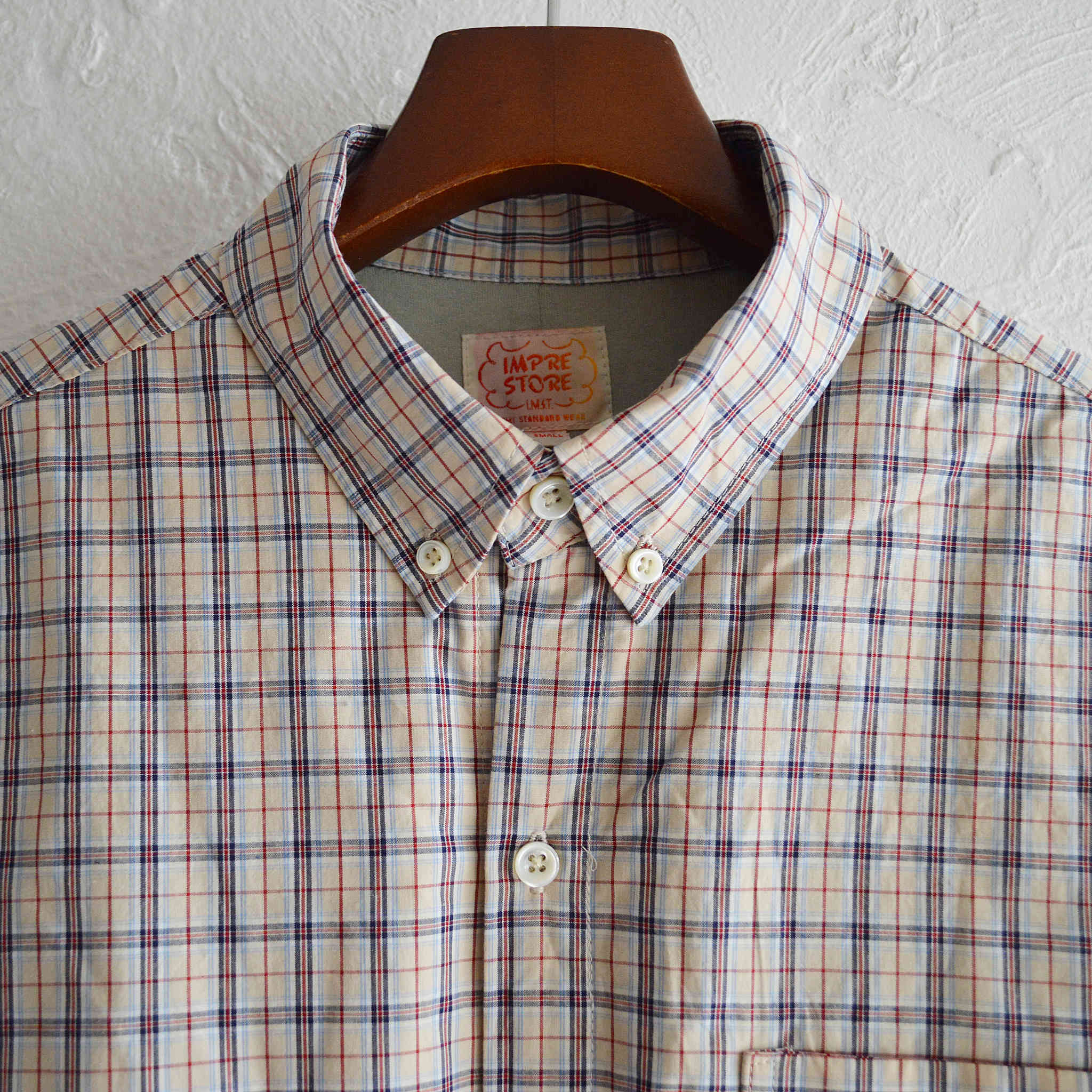 IMPRESTORE インプレストア / Fei | B/D SHIRTS WITH LINING ボタンダウンシャツ (BEIGE  ベージュ)