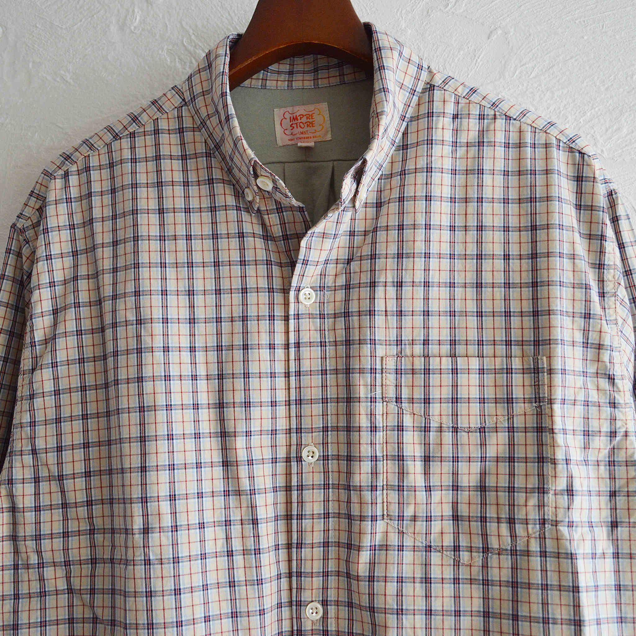 IMPRESTORE インプレストア / Fei | B/D SHIRTS WITH LINING ボタンダウンシャツ (BEIGE ベージュ)