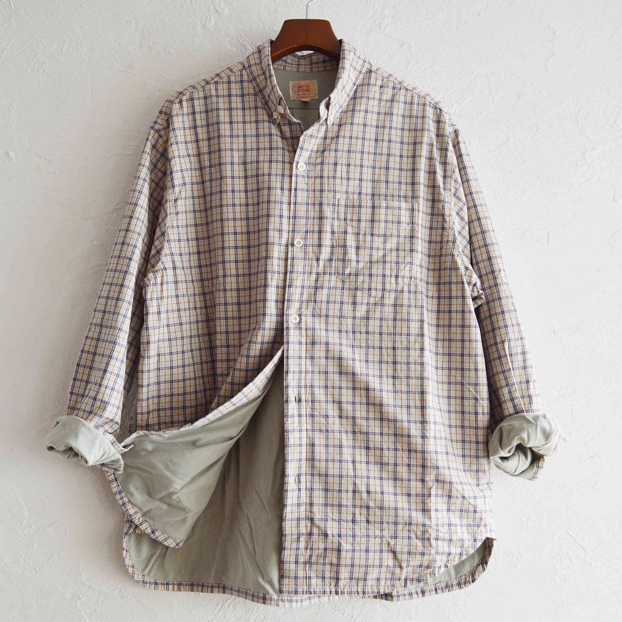 IMPRESTORE インプレストア / Fei | B/D SHIRTS WITH LINING ボタンダウンシャツ (BEIGE ベージュ)