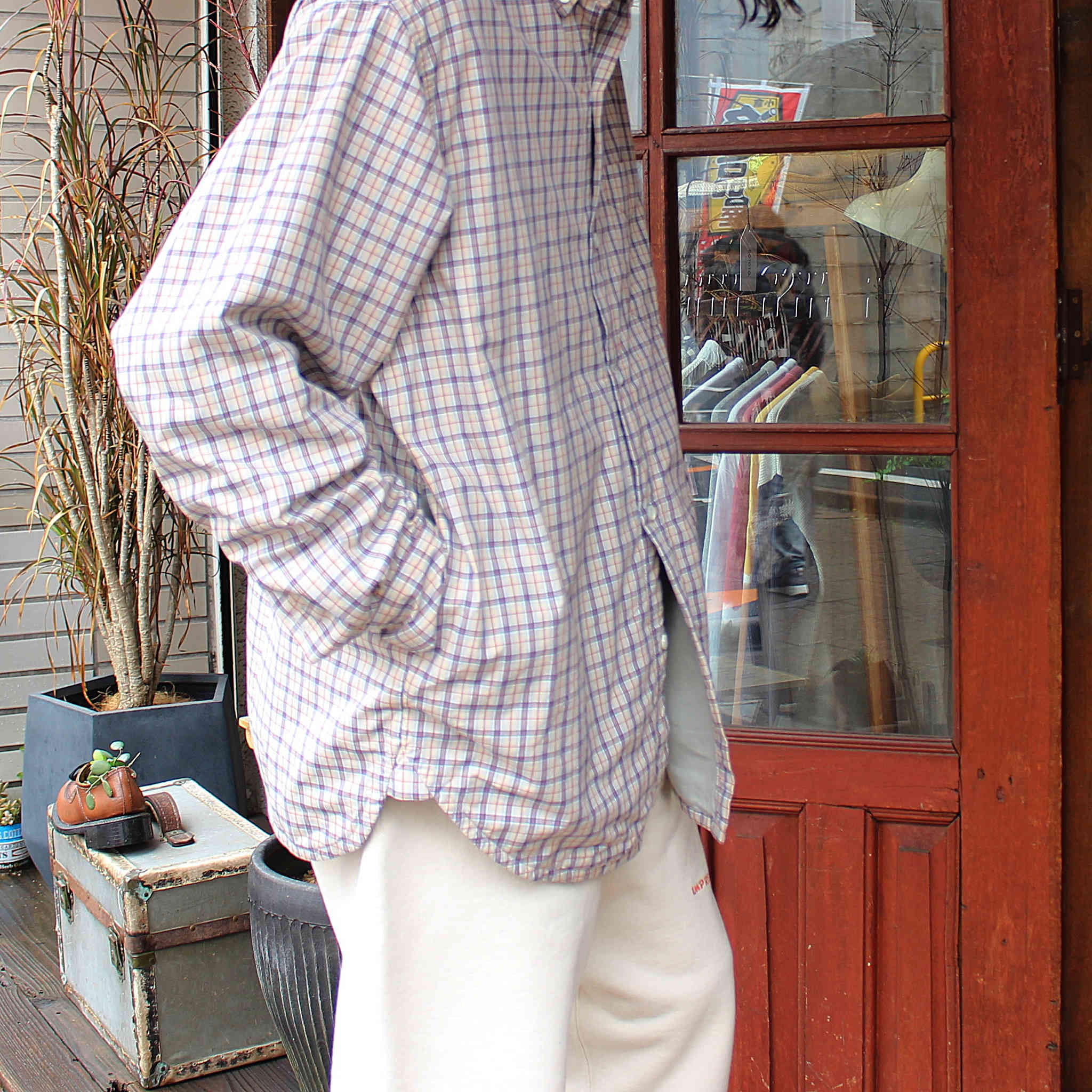 IMPRESTORE インプレストア / Fei | B/D SHIRTS WITH LINING ボタンダウンシャツ (BEIGE ベージュ)