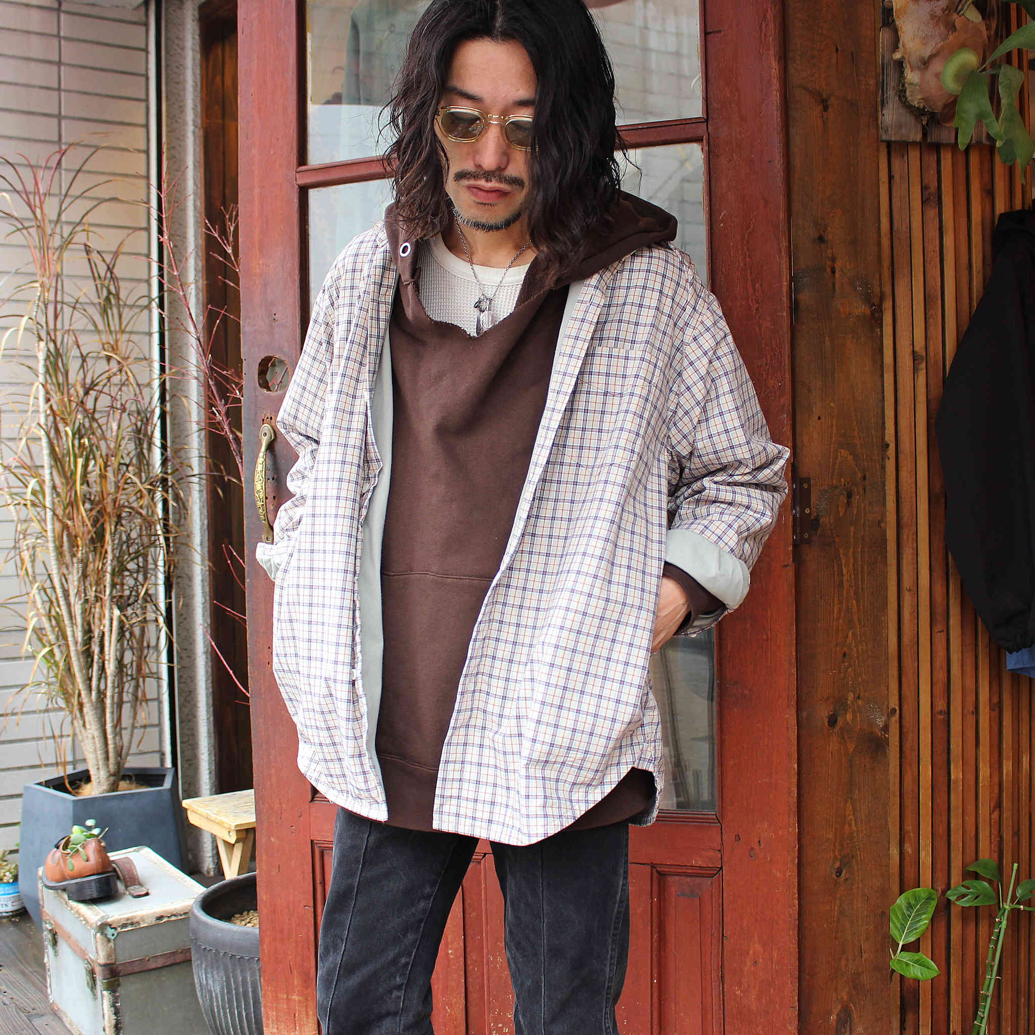 IMPRESTORE インプレストア / Fei | B/D SHIRTS WITH LINING ボタンダウンシャツ (BEIGE ベージュ)