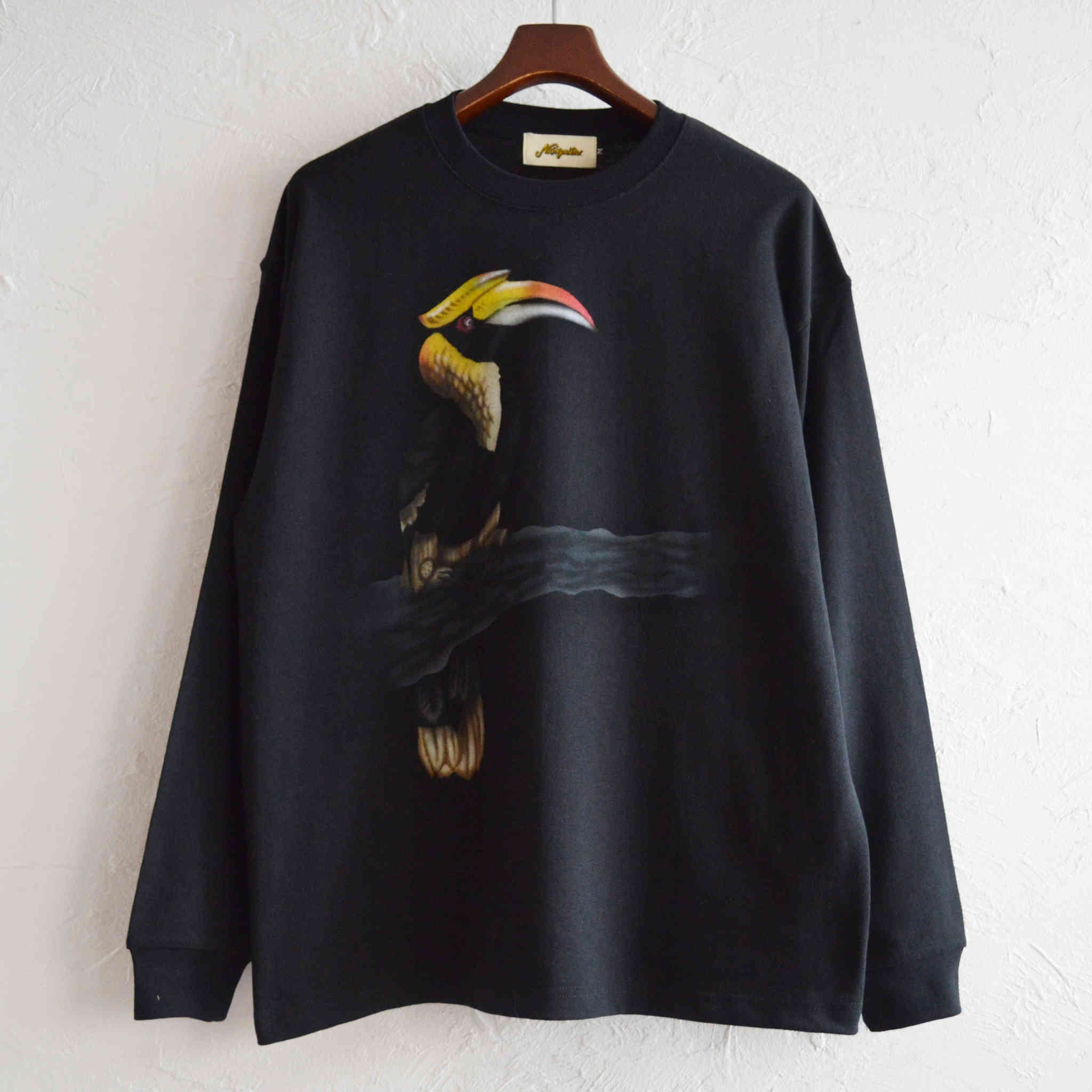 Nasmgwam. ナスングワム / GRATE INDIAN HORNBILL LS TEE グレートインディアンホーンビルロンティー (BLACK ブラック)