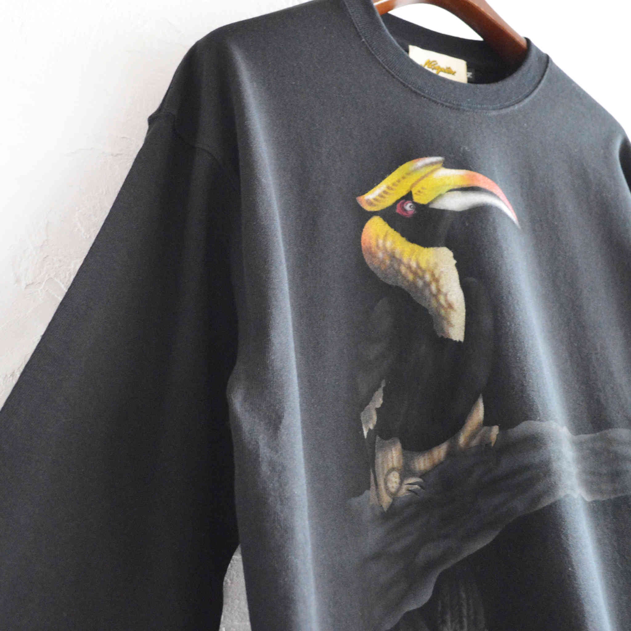 Nasmgwam. ナスングワム / GRATE INDIAN HORNBILL LS TEE グレートインディアンホーンビルロンティー (BLACK ブラック)