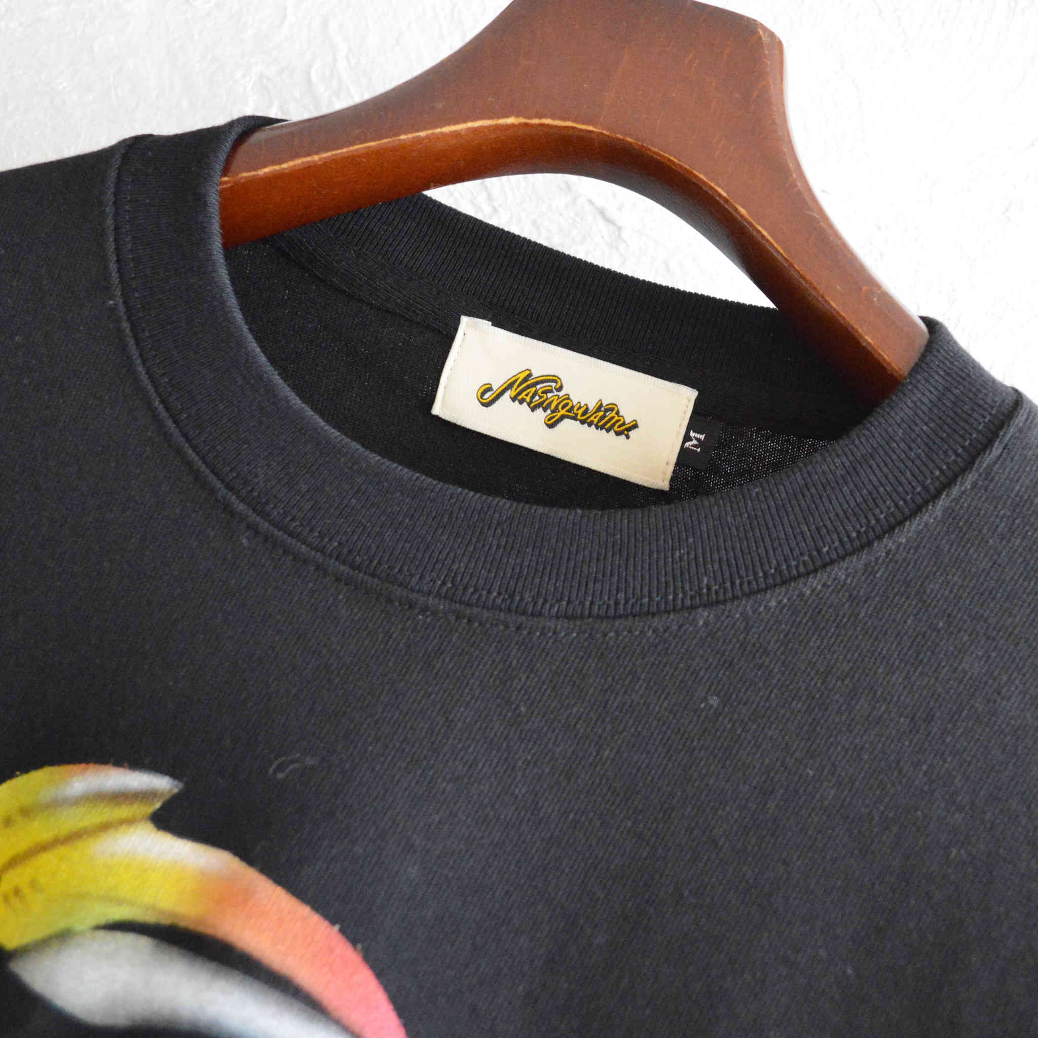 Nasmgwam. ナスングワム / GRATE INDIAN HORNBILL LS TEE グレートインディアンホーンビルロンティー (BLACK ブラック)