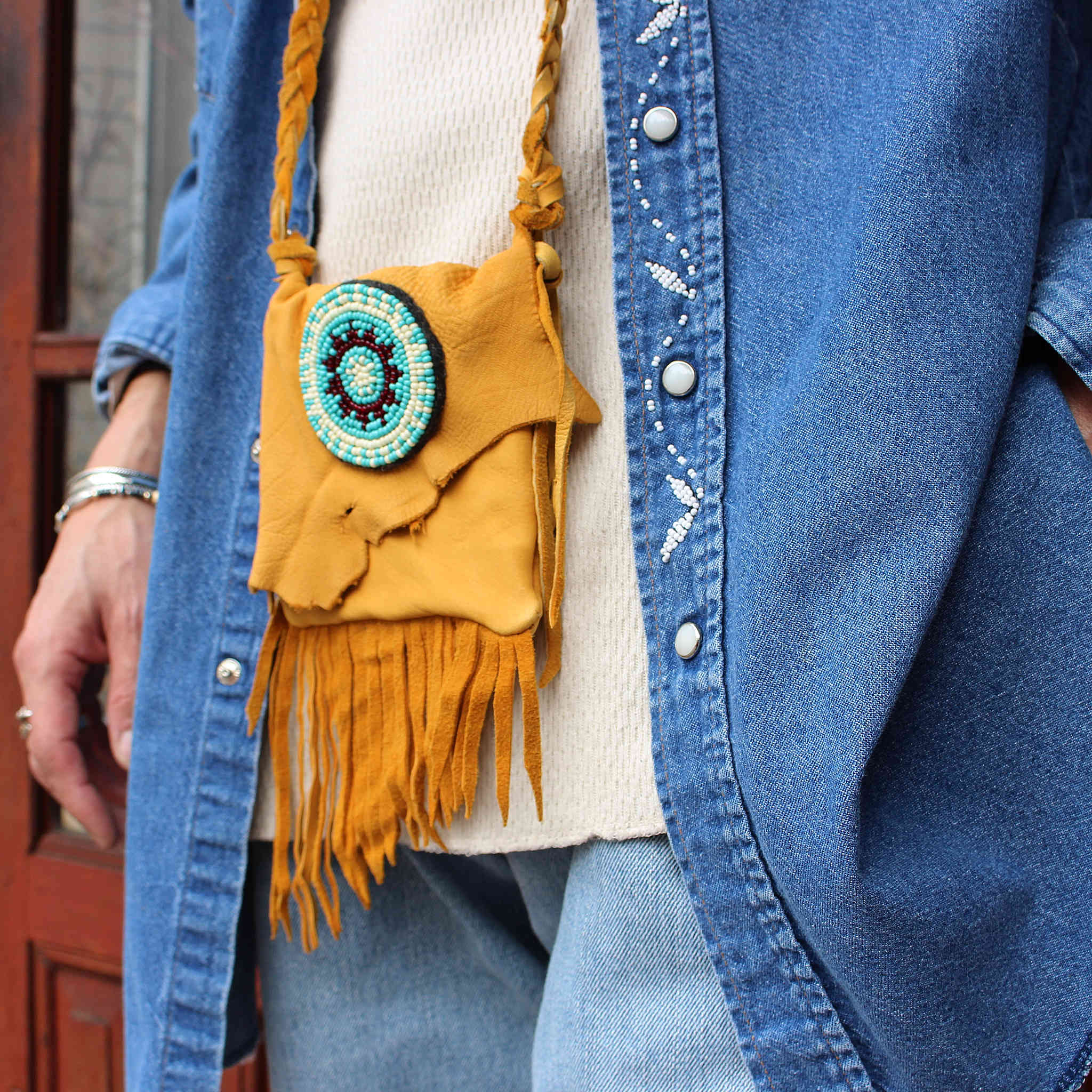 Indian jewelry インディアンジュエリー / Navajo Medicine Bag ナバホ族メディスンバッグ LINDA LEE リンダリー