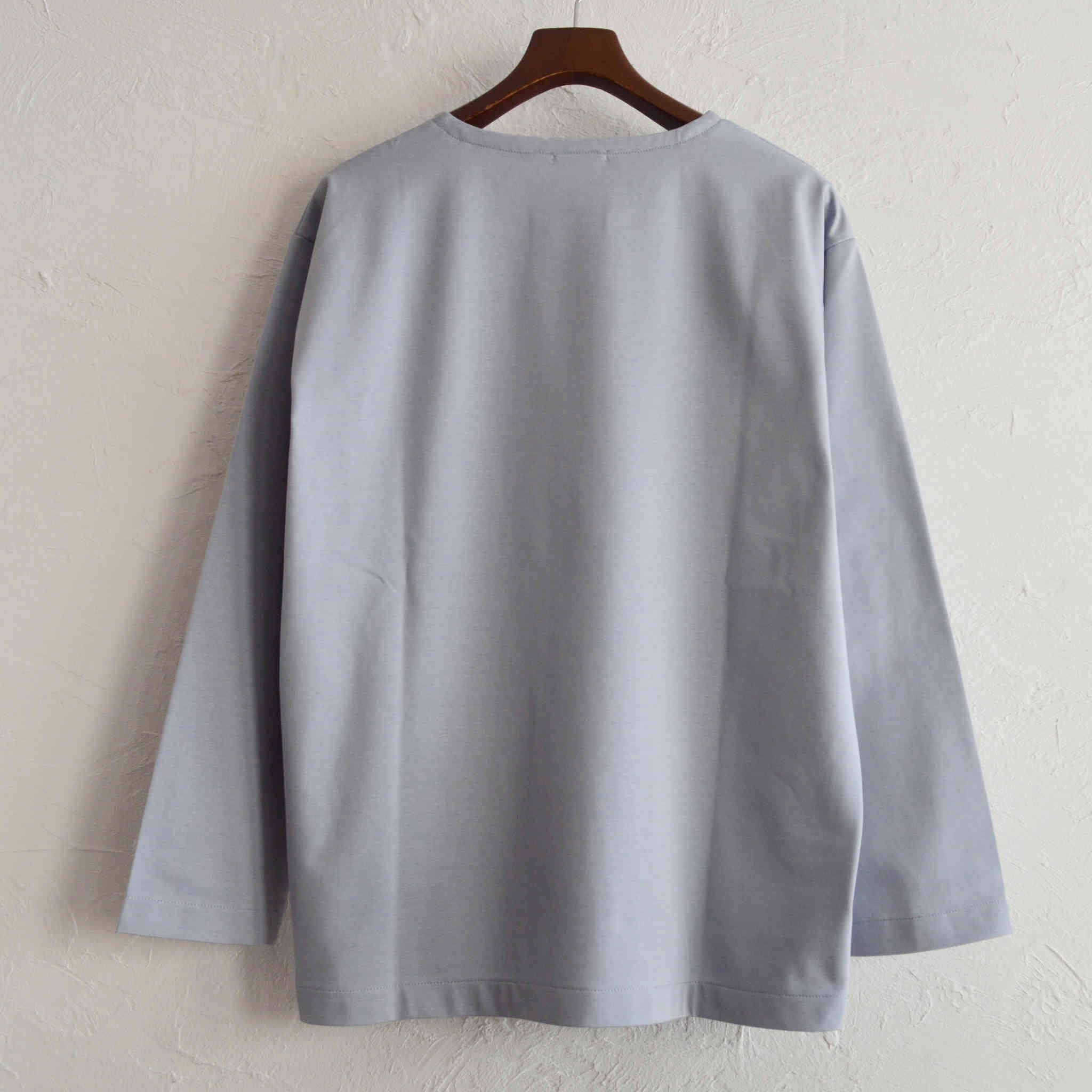 LAMOND ラモンド / ORGANIC COTTON BASQUE SHIRT オーガニックコットンバスクシャツ (SAX サックス)