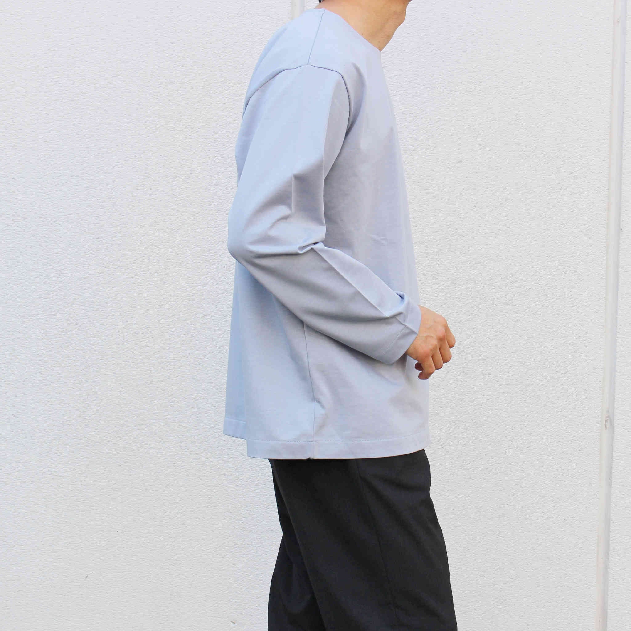 LAMOND ラモンド / ORGANIC COTTON BASQUE SHIRT オーガニックコットンバスクシャツ (SAX サックス)