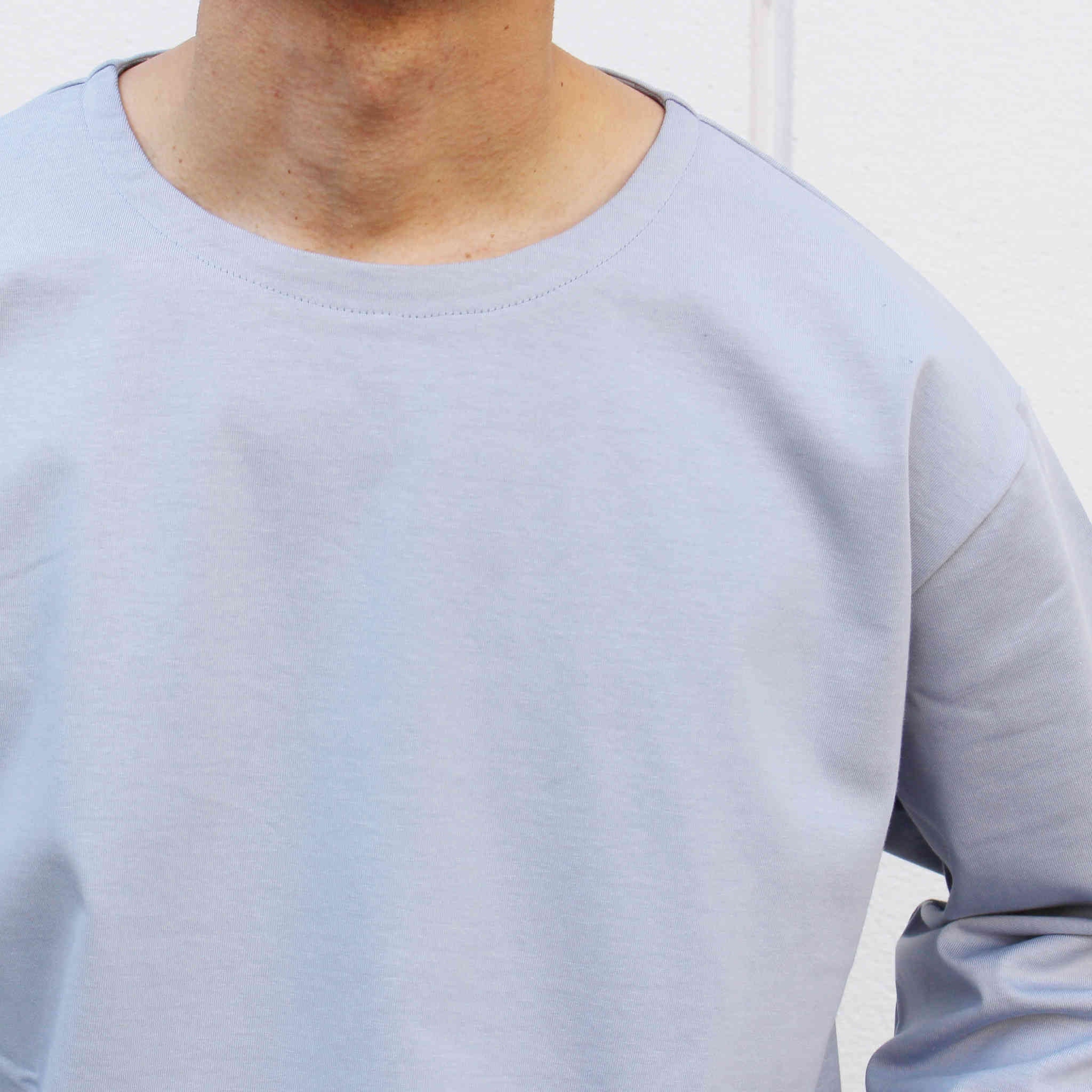 LAMOND ラモンド / ORGANIC COTTON BASQUE SHIRT オーガニックコットンバスクシャツ (SAX サックス)