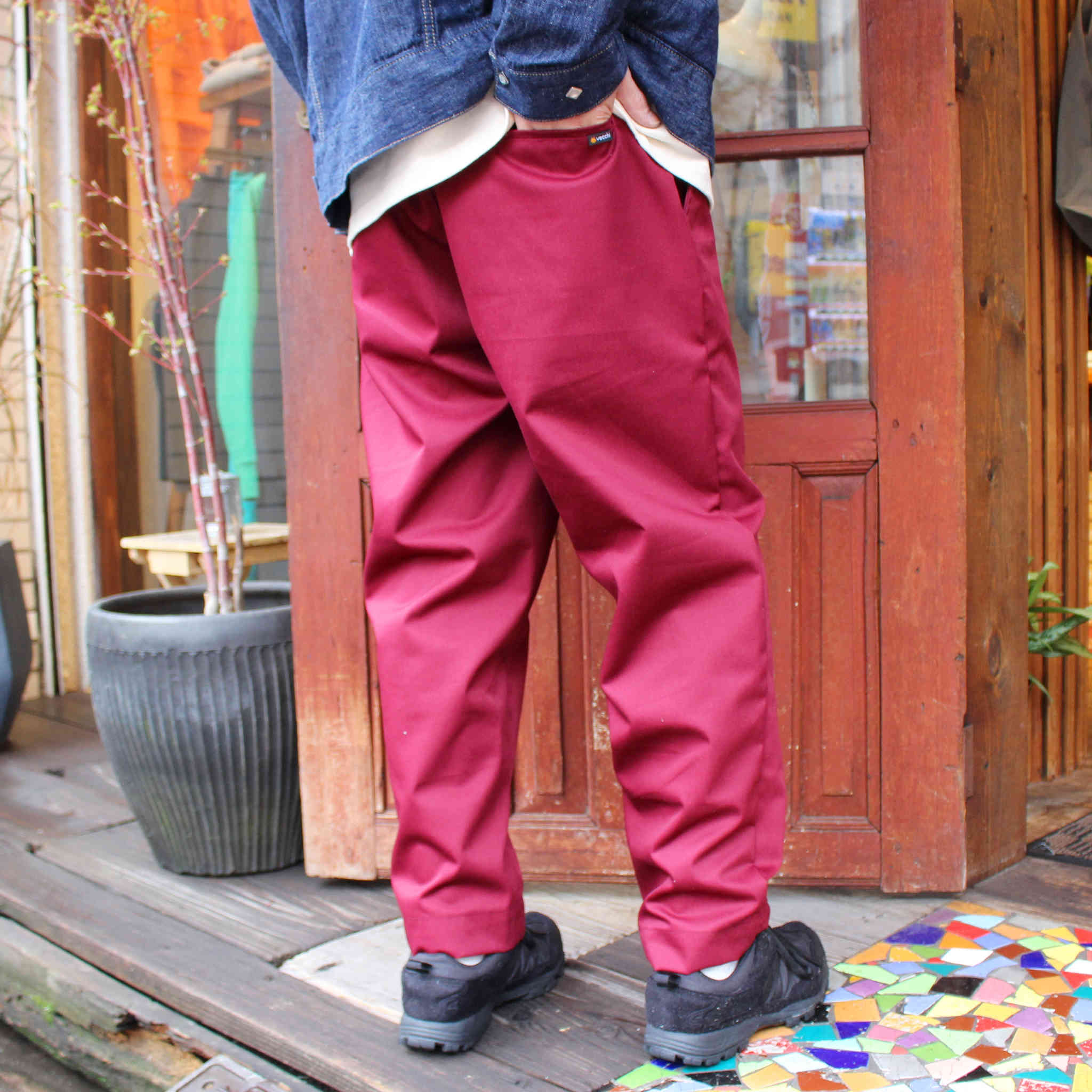 vecchi ベッキ / Pantalone Uficio オフィストラウザーズ (BURGUNDY バーガンディー)