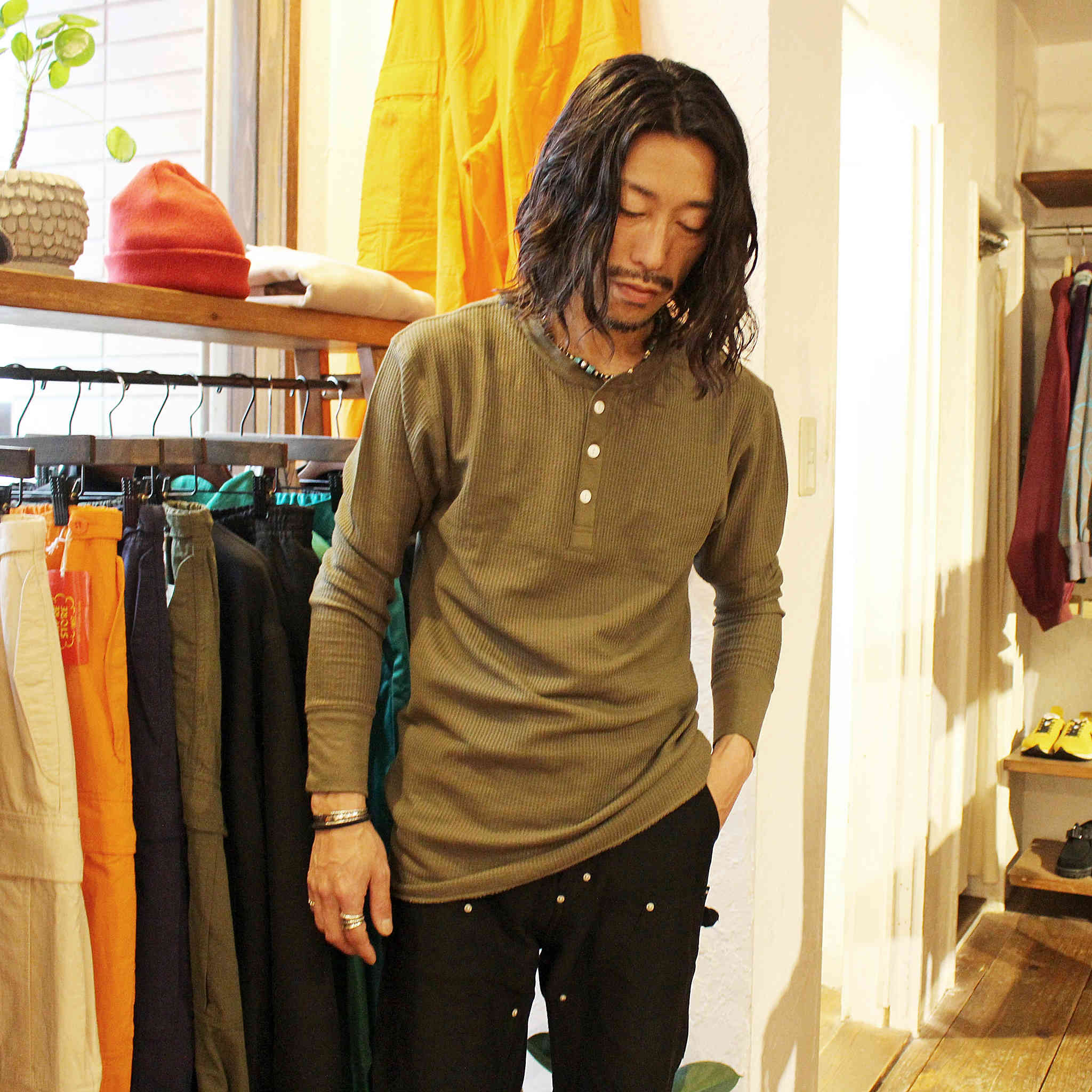 JEMORGAN LONG JHONS ジェーイーモーガンロングジョーンズ / L/S HENLEY NECK THERMAL ロングスリーブヘンリーネックサーマル