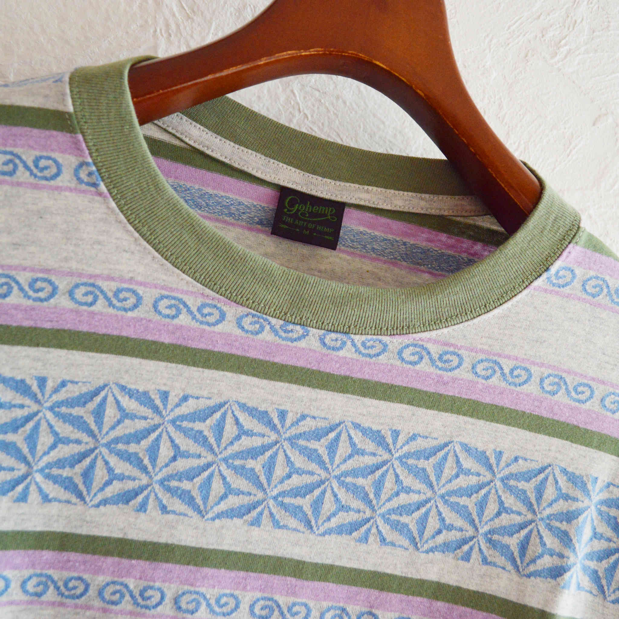 GOHEMP ゴーヘンプ / WIDE SLIT TEE ワイドスリットティー (ASH HEATHER アッシュヘザー)