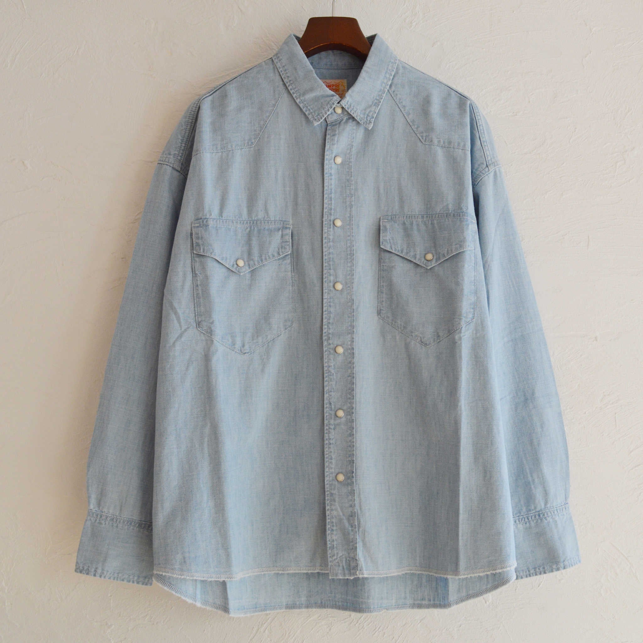 IMPRESTORE インプレストア / Chambray Western Shirts シャンブレーウエスタンシャツ (LIGHT BLUE ライトブルー)