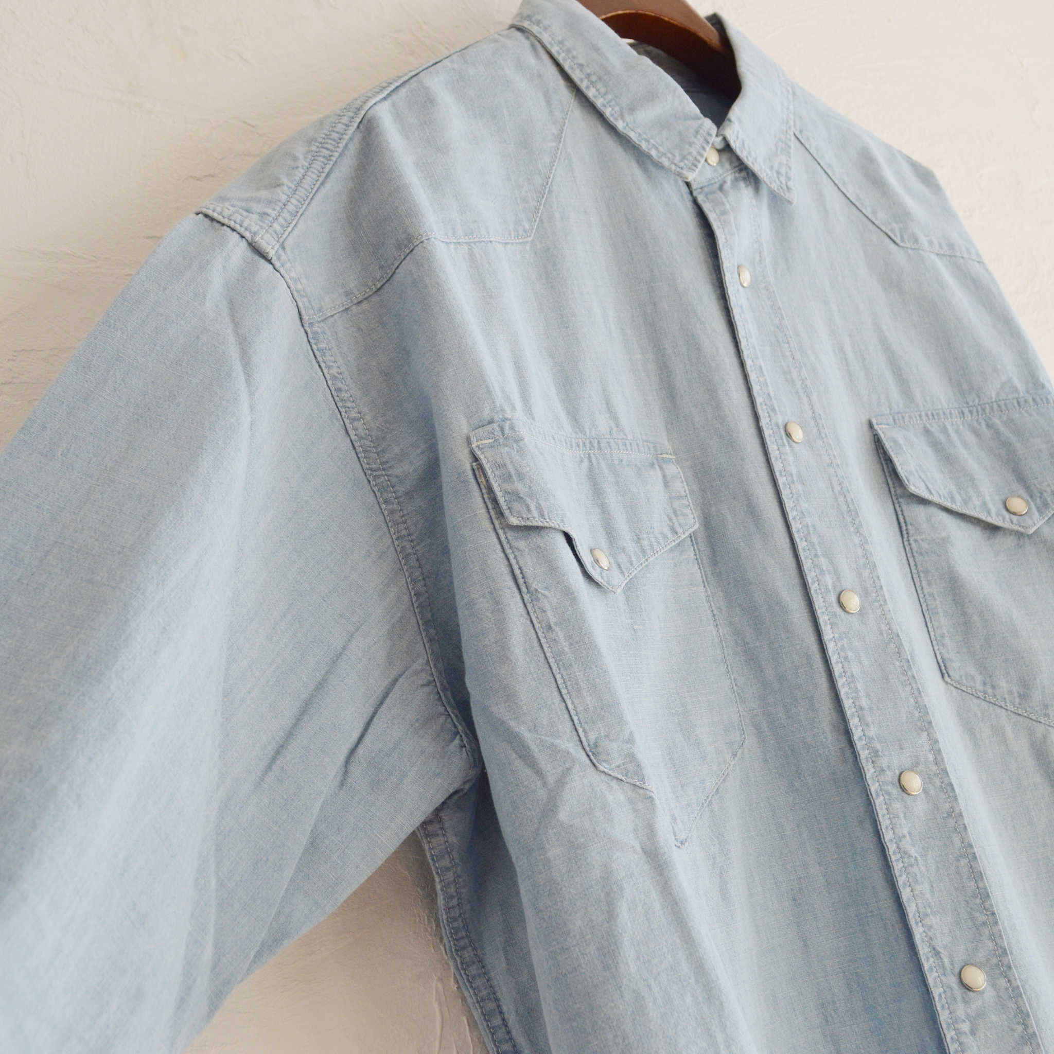 IMPRESTORE インプレストア / Chambray Western Shirts シャンブレーウエスタンシャツ (LIGHT BLUE ライトブルー)