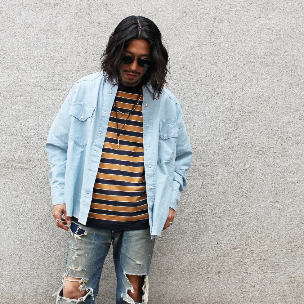 IMPRESTORE インプレストア / Chambray Western Shirts シャンブレーウエスタンシャツ (LIGHT BLUE ライトブルー)