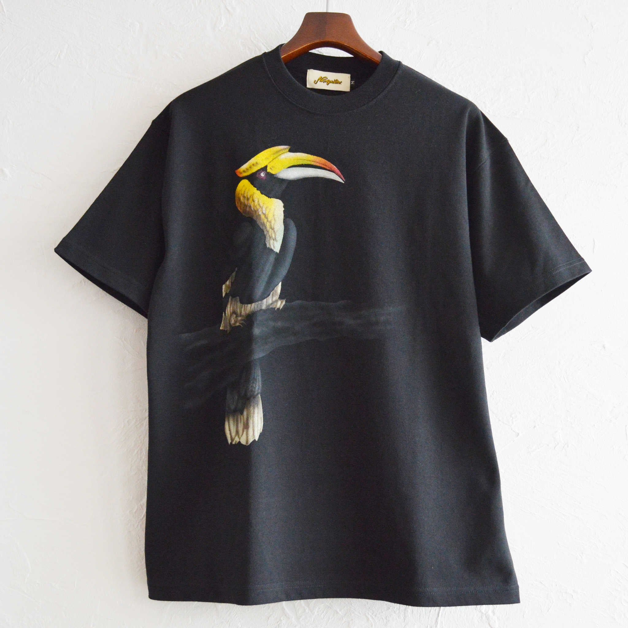 Nasmgwam. ナスングワム / GRATE INDIAN HORNBILL TEE グレートインディアンホーンビルティー (BLACK ブラック)
