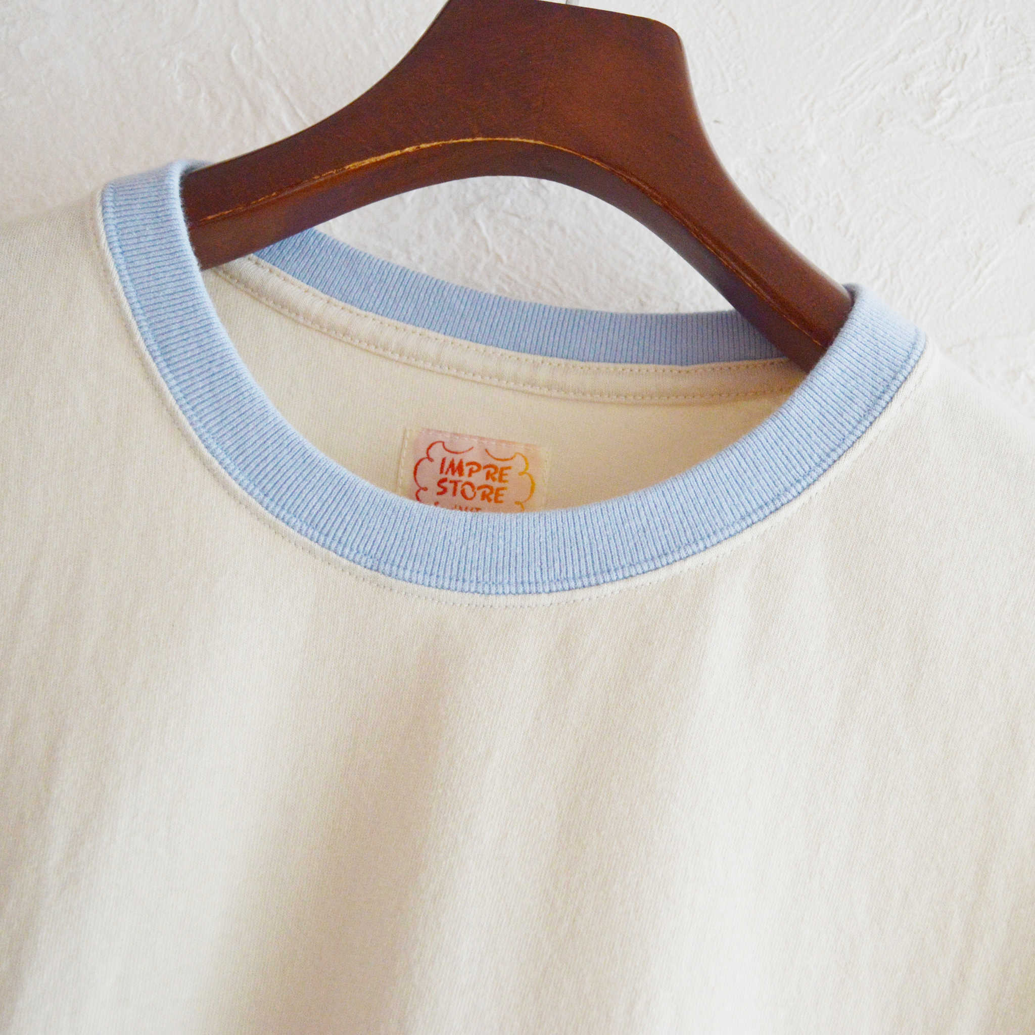 IMPRESTORE インプレストア / Fredy | Ringer Tee shirt リンガーティーシャツ (SAX サックス)