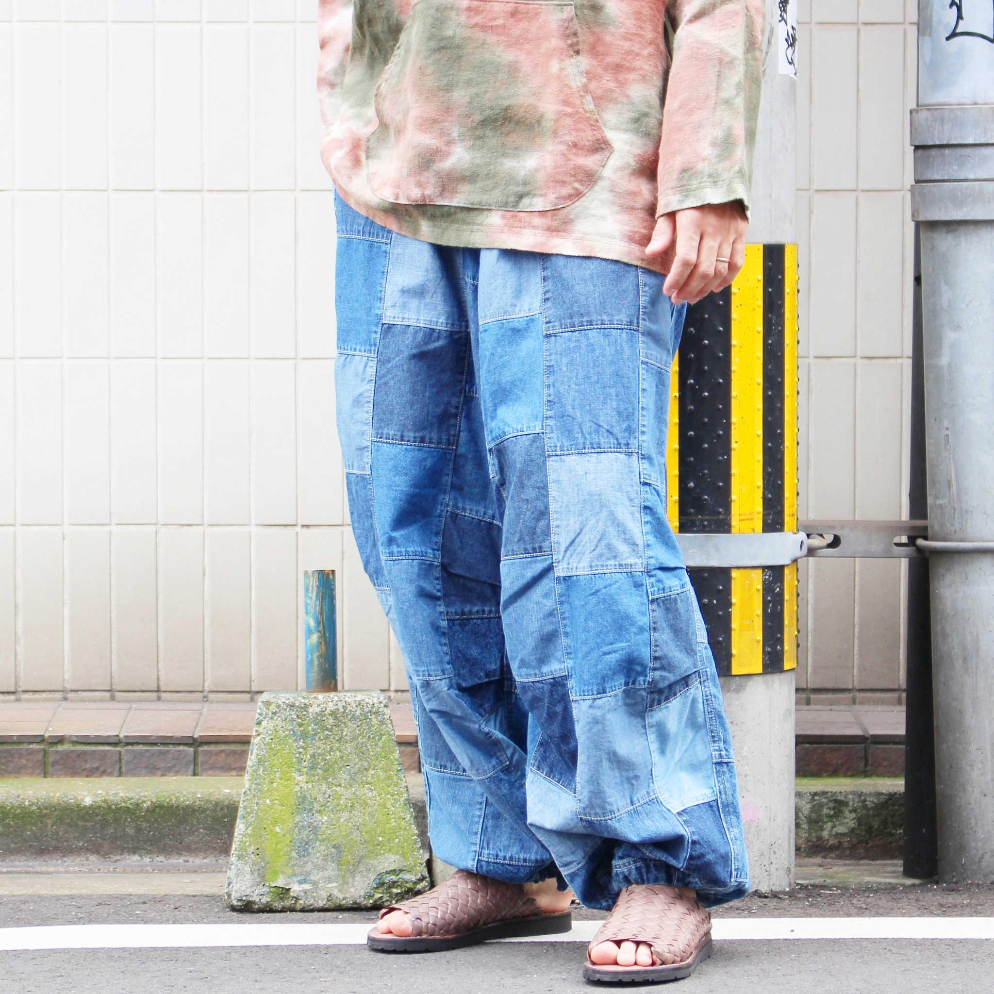 IMPRESTORE インプレストア / Jimmy-L.O.D.PATCHWORK | Easy Trousers イージートラウザーズ (DENIM PATCHWORK デニムパッチワーク)