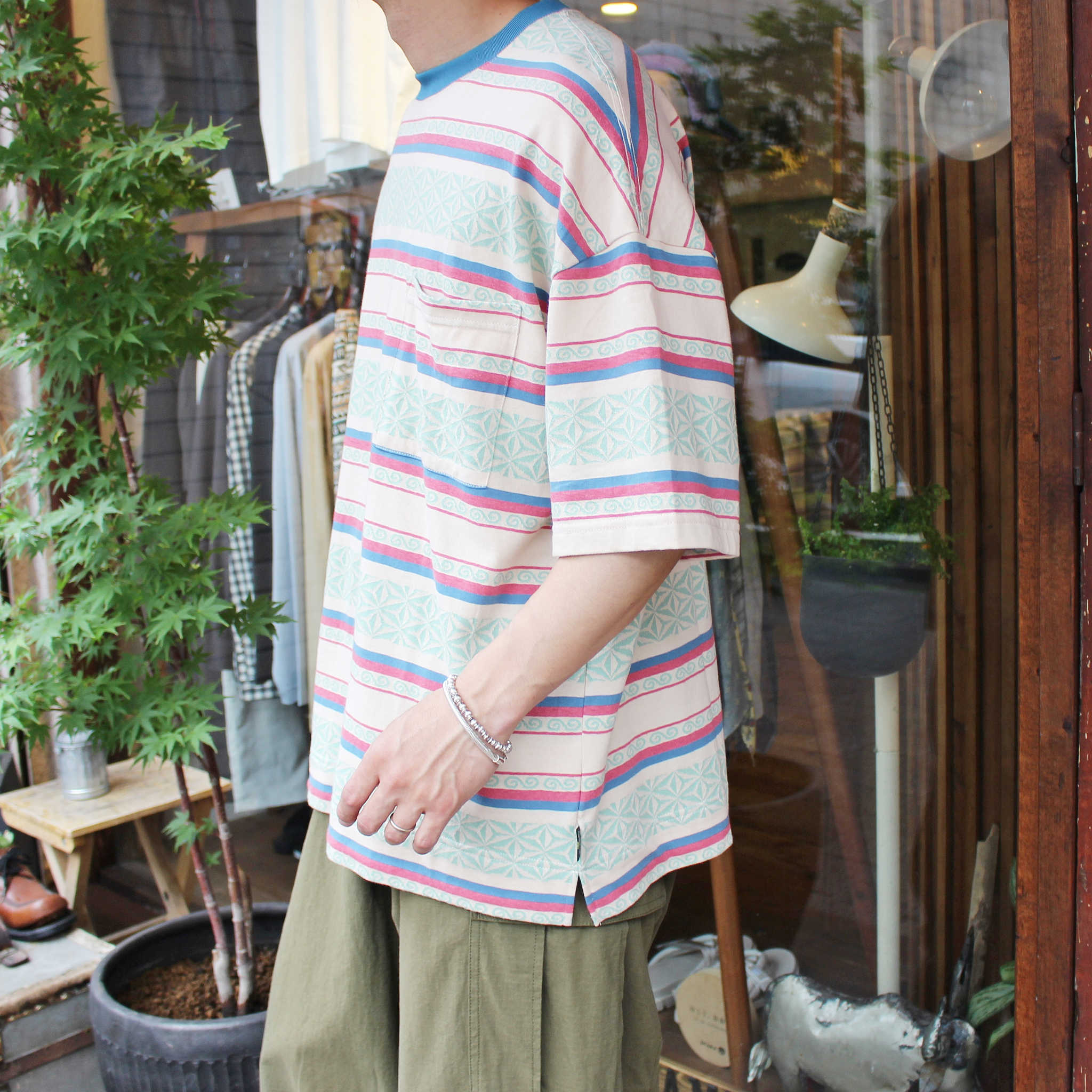 GOHEMP ゴーヘンプ / WIDE SLIT TEE ワイドスリットティー (OATMEAL オートミール)
