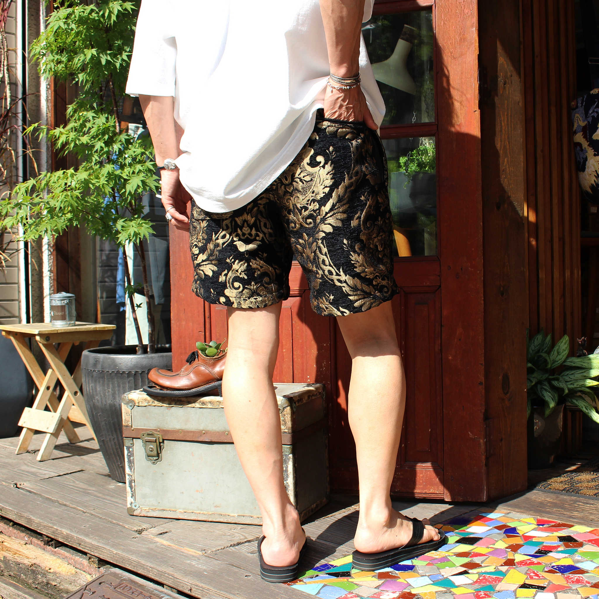 ALDIES アールディーズ / Gobelins Short Pants ゴブランショートパンツ (BLACK ブラック)