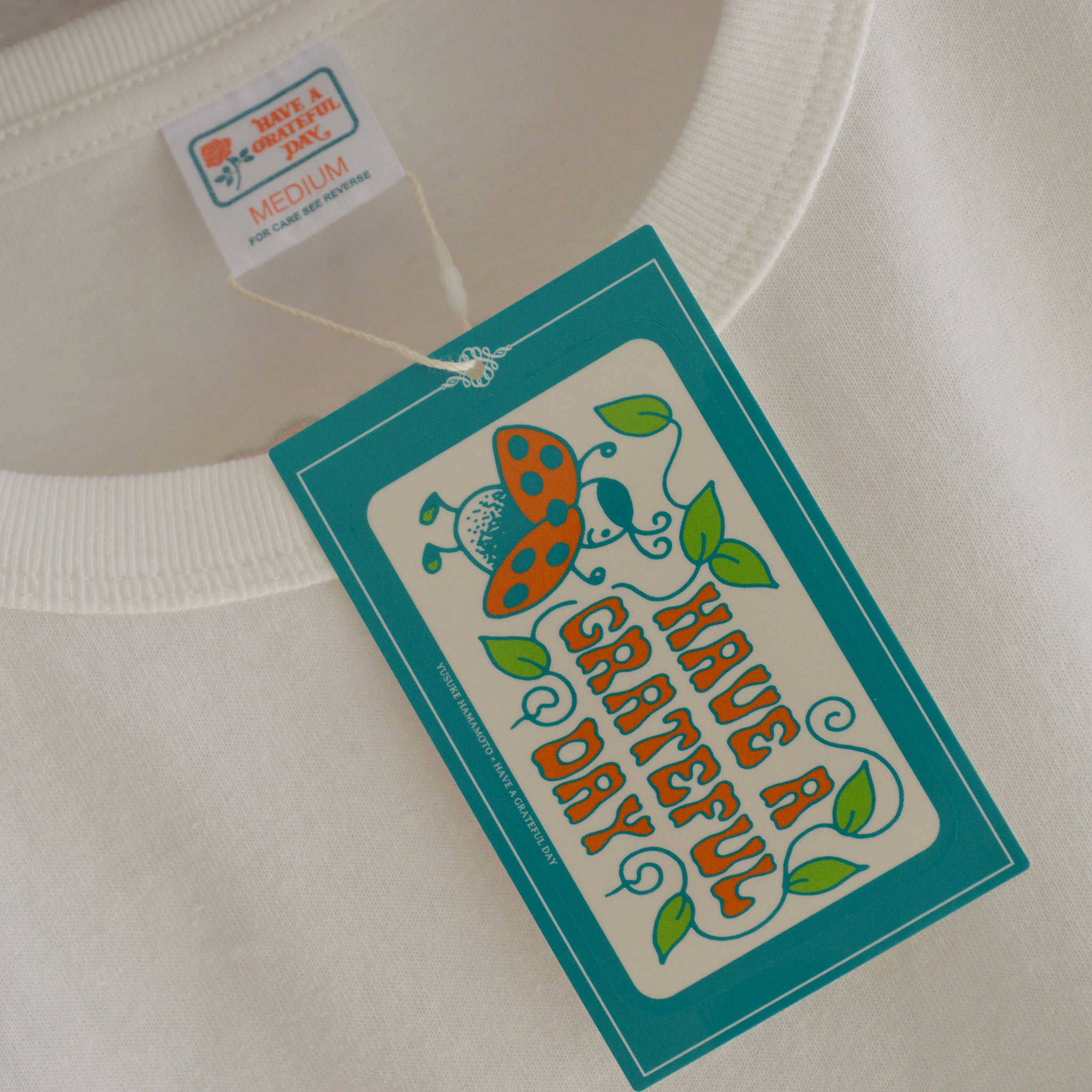 HAVE A GRATEFUL DAY ハブアグレイトフルデイ / YH×HGD T-SHIRT -TERRAPIN テラピン (WHITE ホワイト)