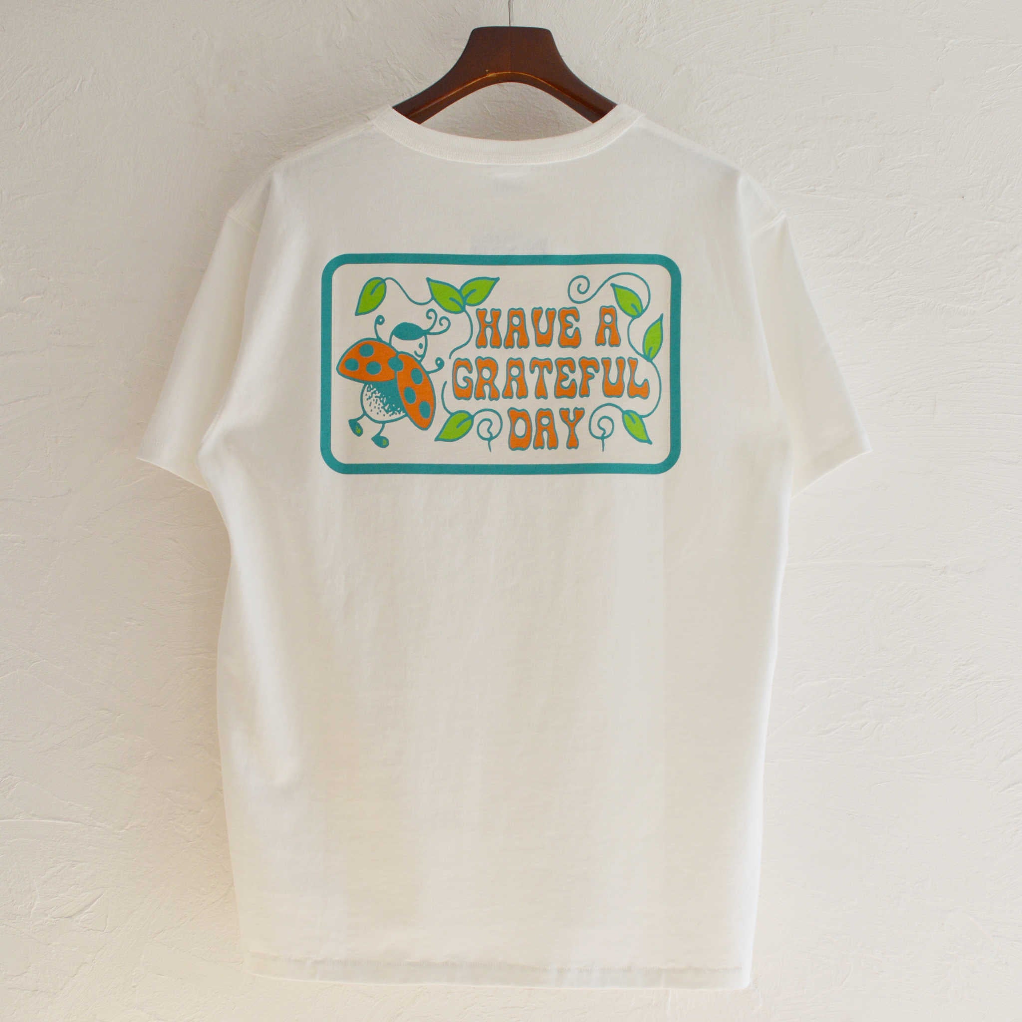 HAVE A GRATEFUL DAY ハブアグレイトフルデイ / YH×HGD T-SHIRT -LADY BUG レディバグ (WHITE ホワイト)