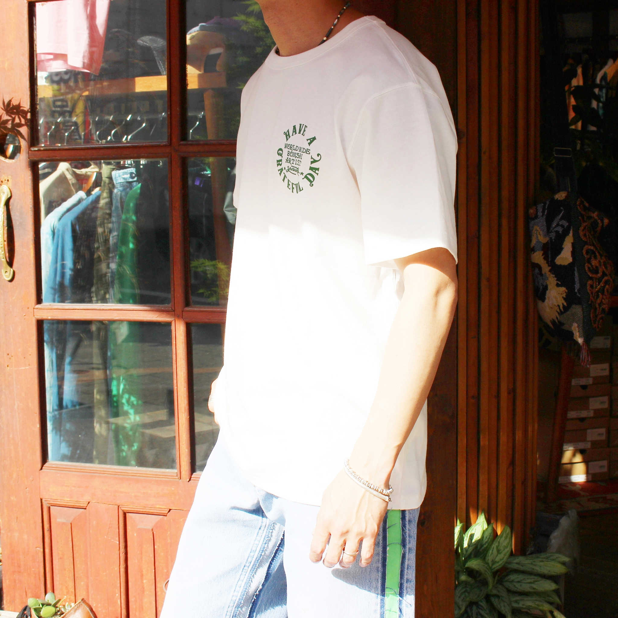 HAVE A GRATEFUL DAY ハブアグレイトフルデイ / YH×HGD T-SHIRT -TERRAPIN テラピン (WHITE ホワイト)