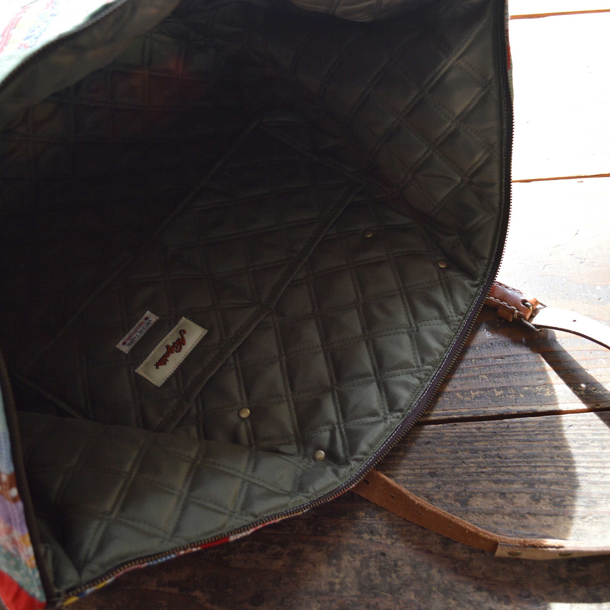 Nasngwam.×EARLY MORNING ナスングワム アーリーモーニング / QUILT LARGE FASTENER TOTE キルトラージファスナートート