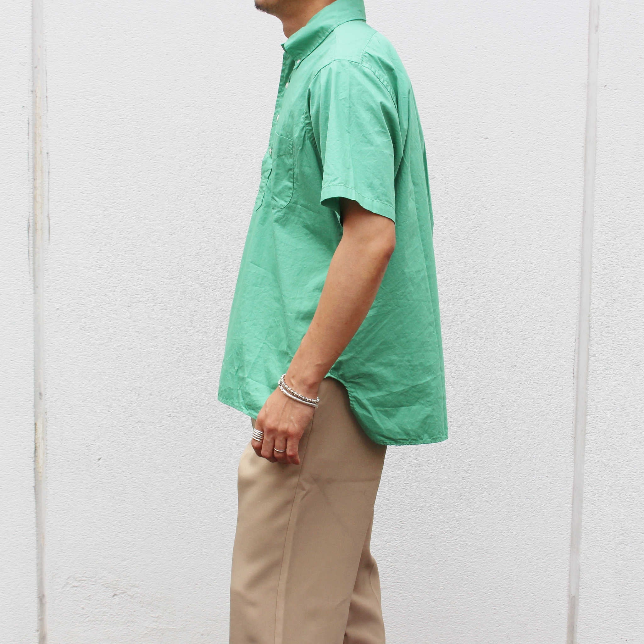 necessary or unnecessary ネセサリーオアアンネセサリー N.O.UN ナウン / PULLOVER S/S プルオーバーショートスリーブシャツ (GREEN グリーン)