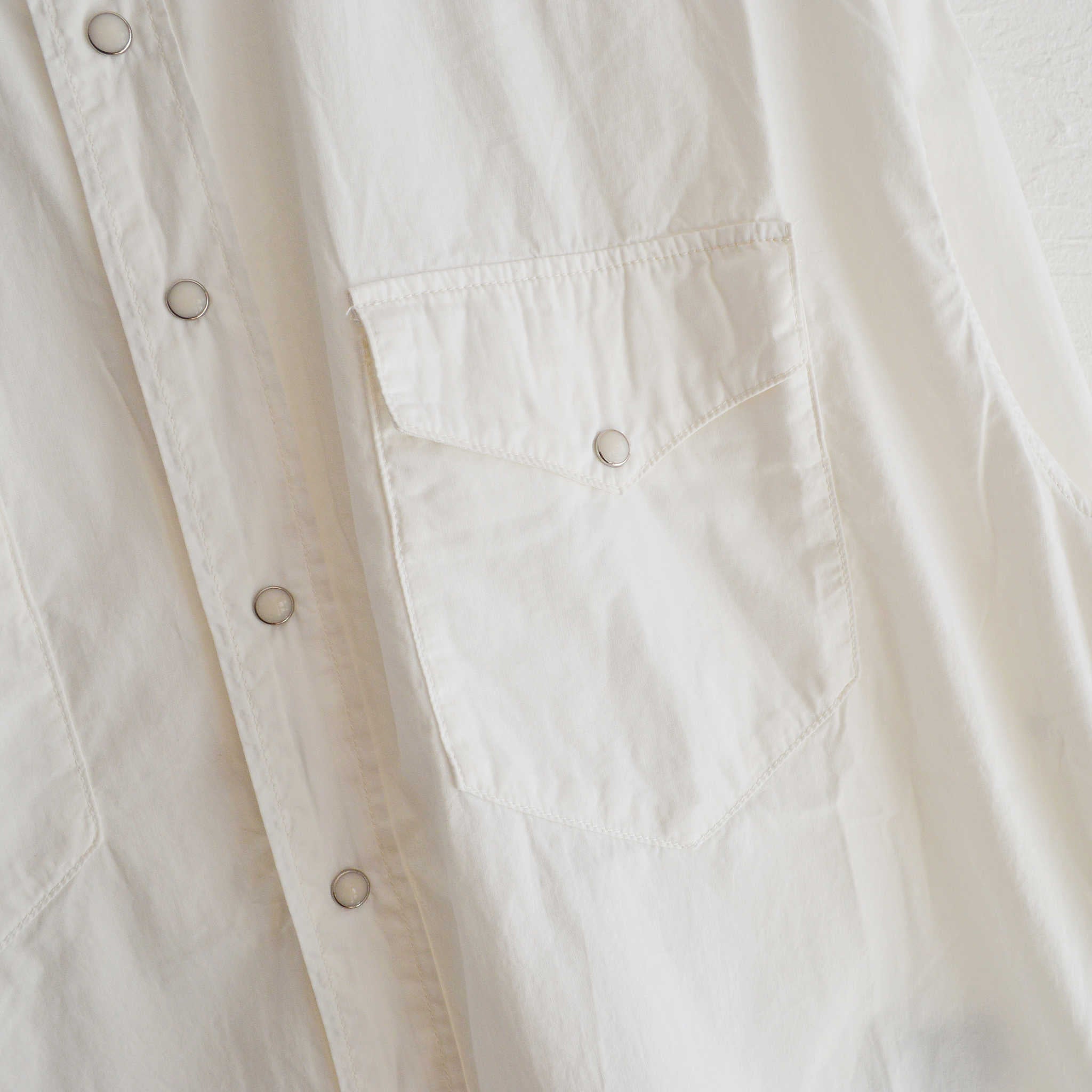 IMPRESTORE インプレストア / Dwayne | Basket Westren Shirts ドウェインバスケットウエスタンシャツ (WHITE ホワイト)