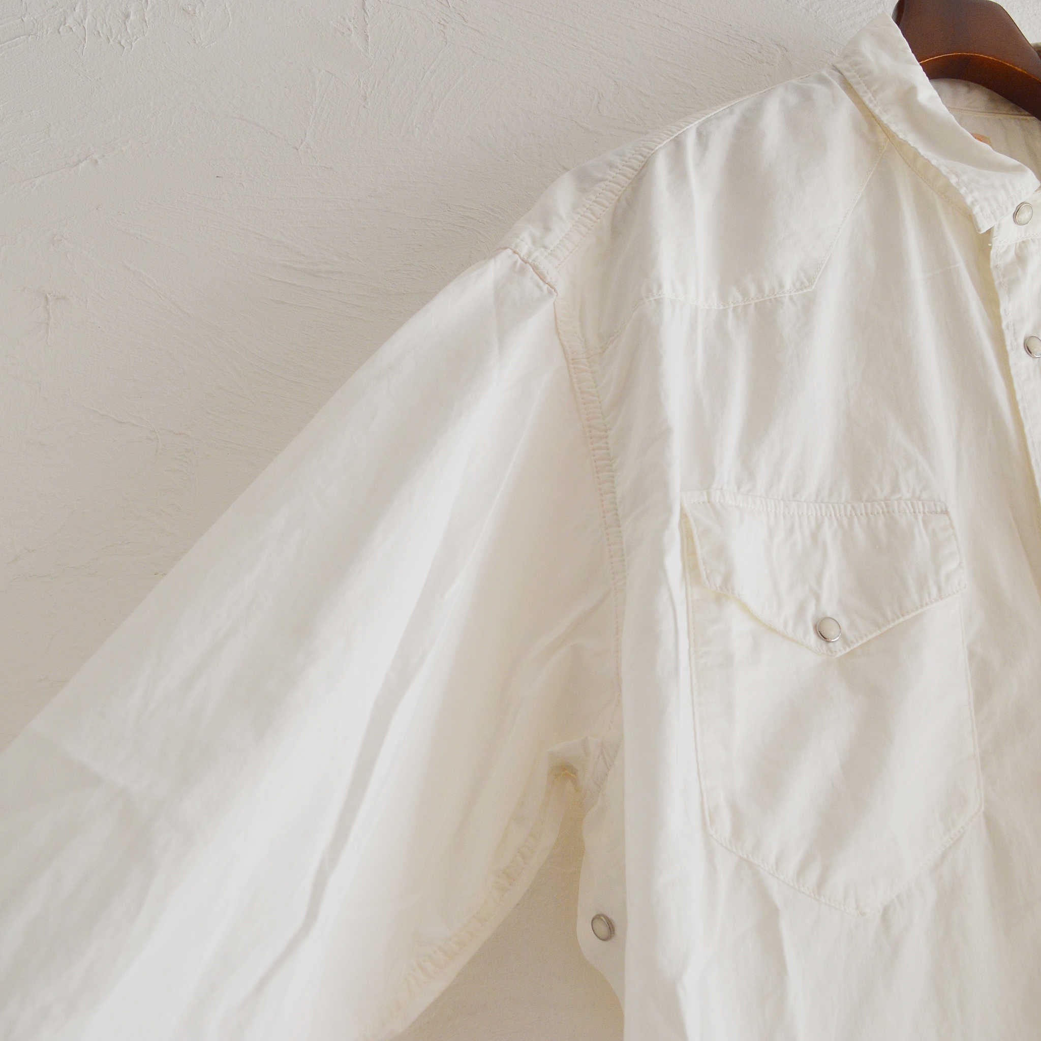 IMPRESTORE インプレストア / Dwayne | Basket Westren Shirts ドウェインバスケットウエスタンシャツ (WHITE ホワイト)