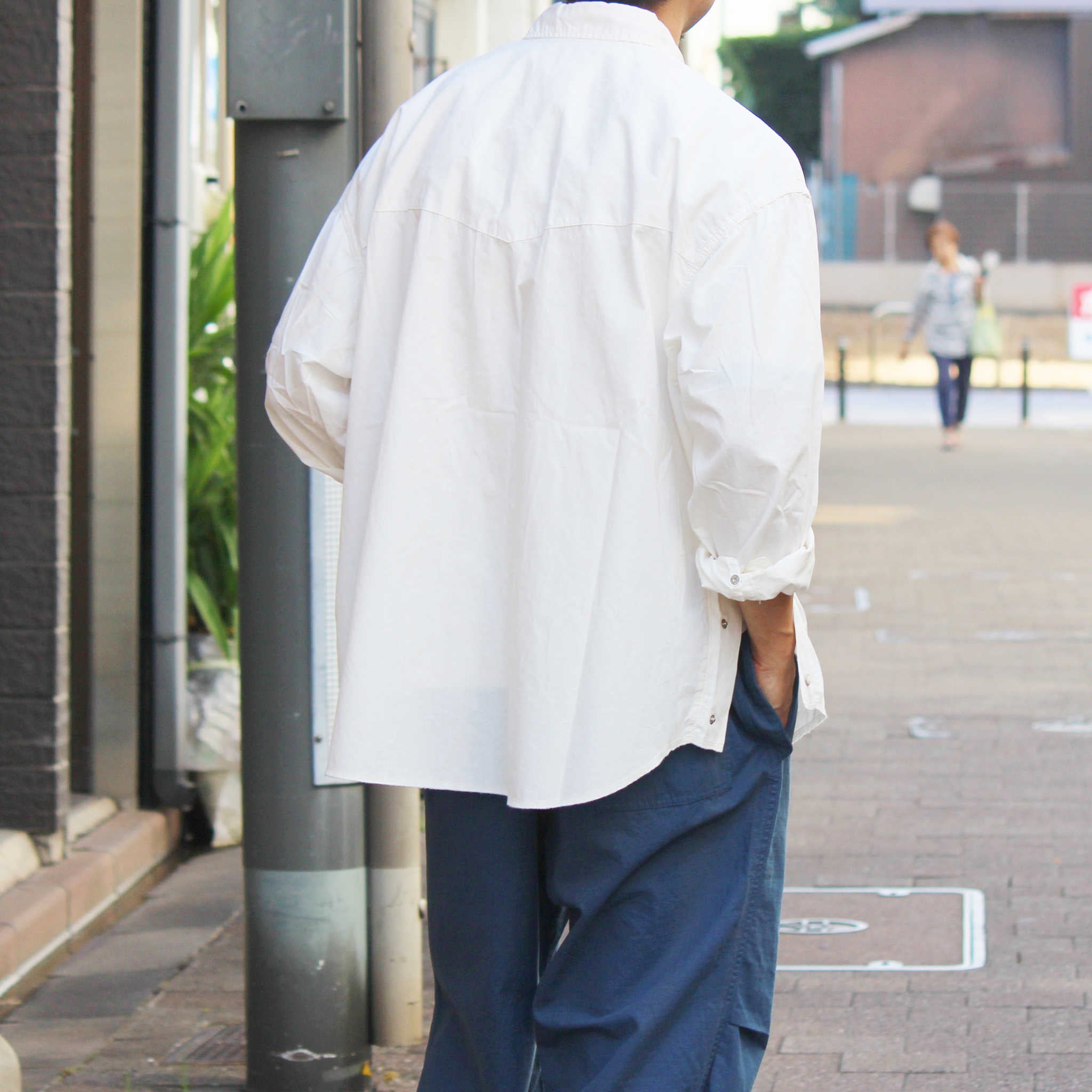 IMPRESTORE インプレストア / Dwayne | Basket Westren Shirts ドウェインバスケットウエスタンシャツ (WHITE ホワイト)