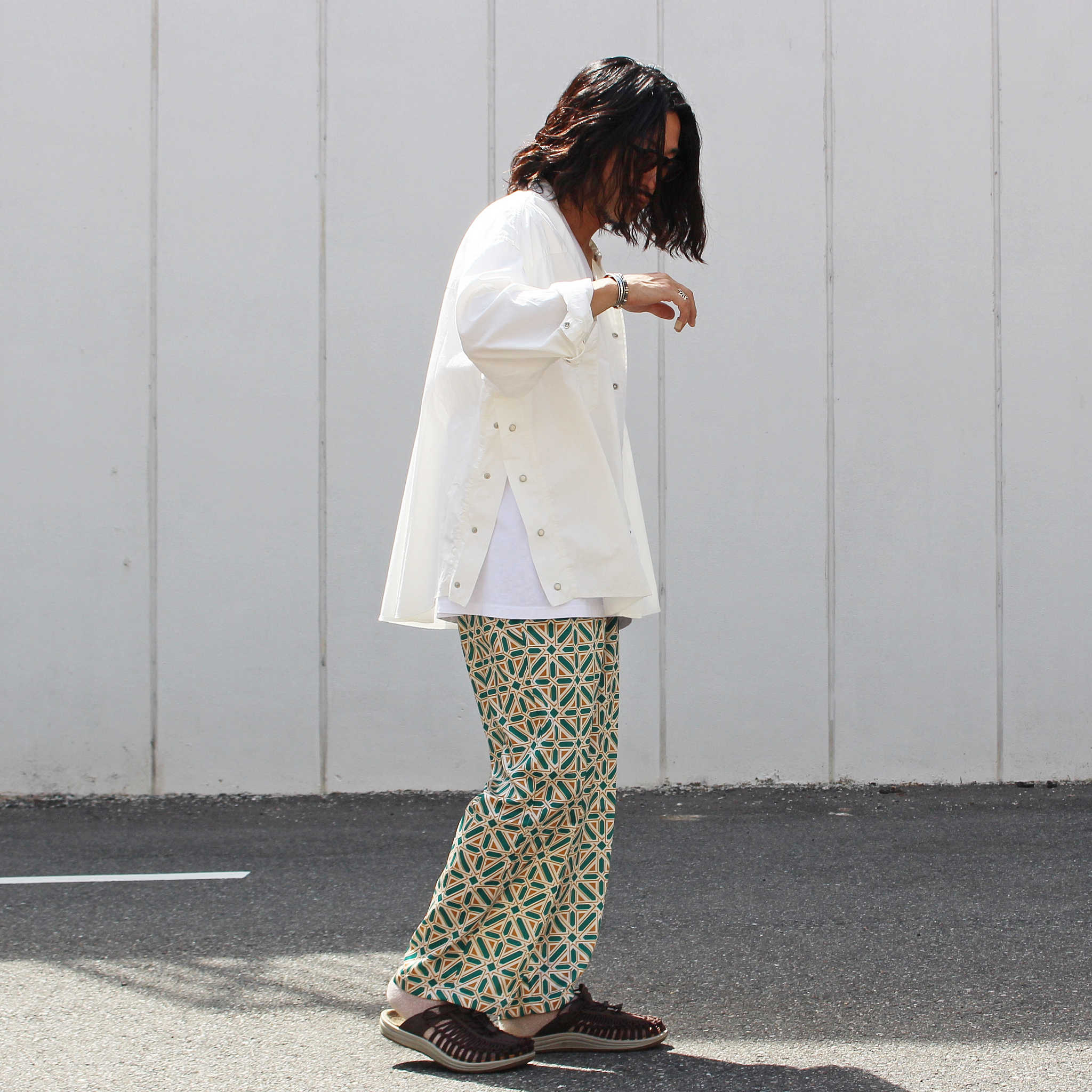 IMPRESTORE インプレストア / Dwayne | Basket Westren Shirts ドウェインバスケットウエスタンシャツ (WHITE ホワイト)