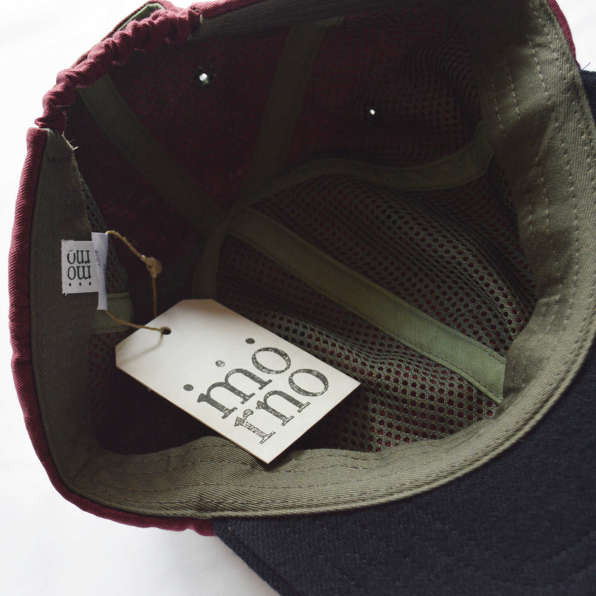 morno モーノ / COTTON WOOL CONBI CAP コットンウールコンビキャップ (BORDEAUX ボルドー)