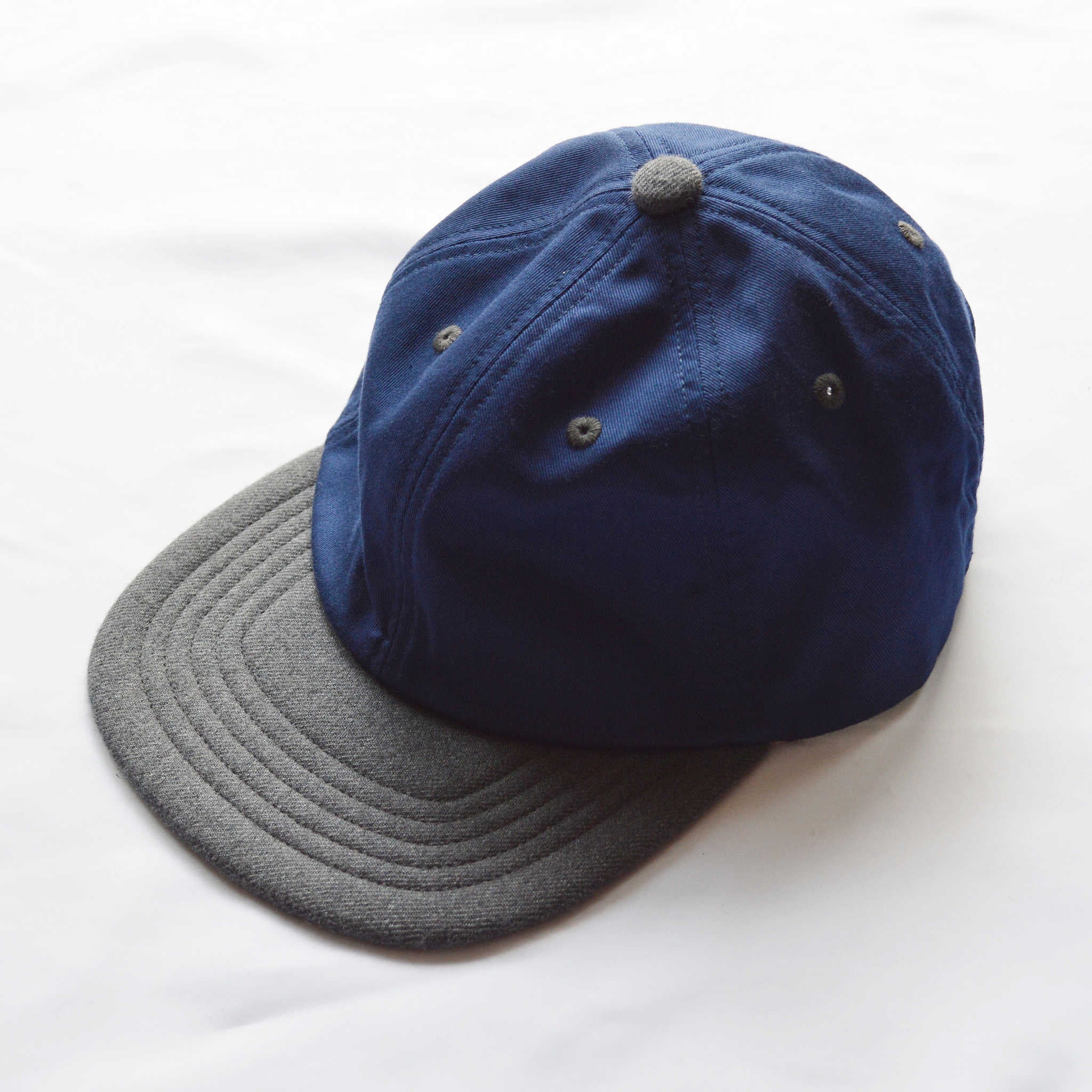 morno モーノ / COTTON WOOL CONBI CAP コットンウールコンビキャップ (NAVY ネイビー)