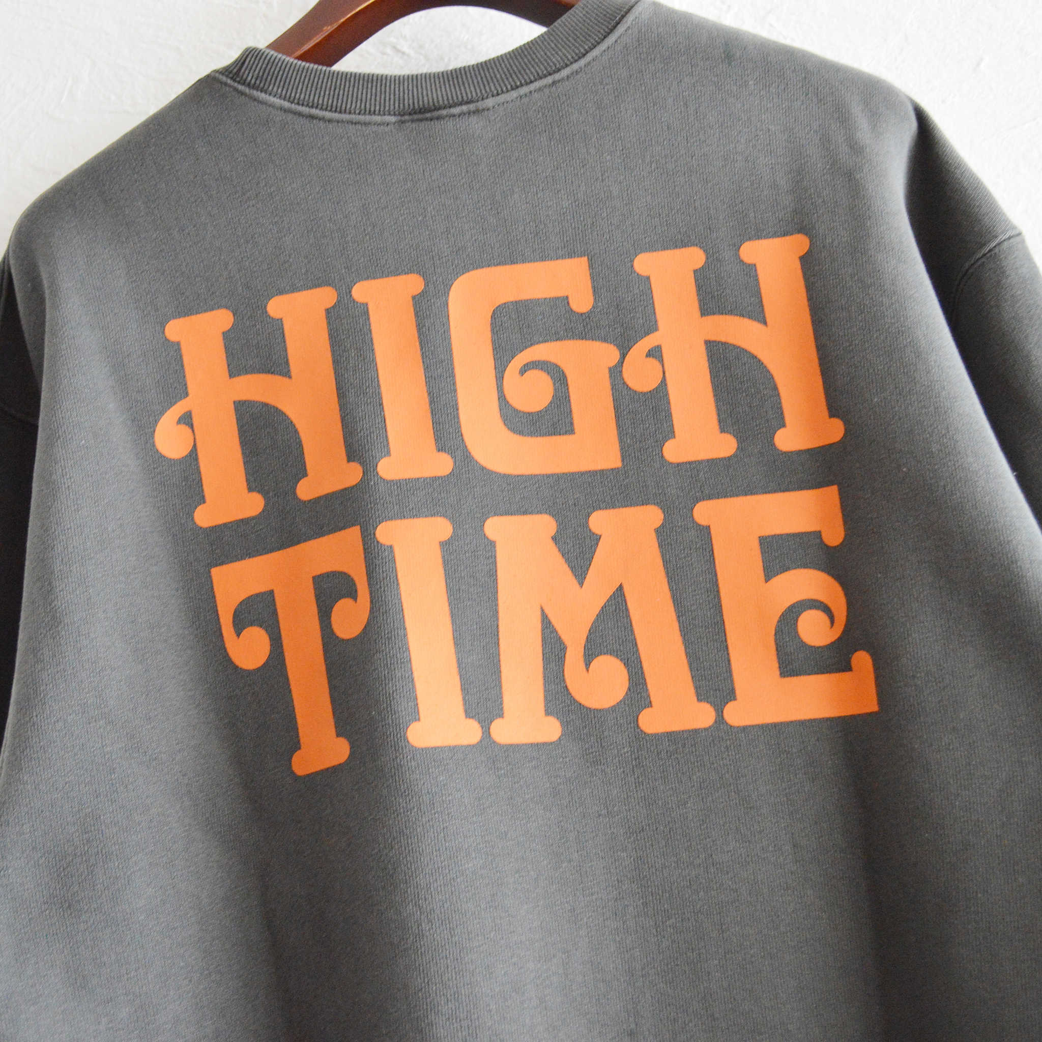 HAVE A GRATEFUL DAY ハブアグレイトフルデイ / SWEATSHIRT -HIGH TIME スウェットシャツハイタイム (BLACK ブラック)