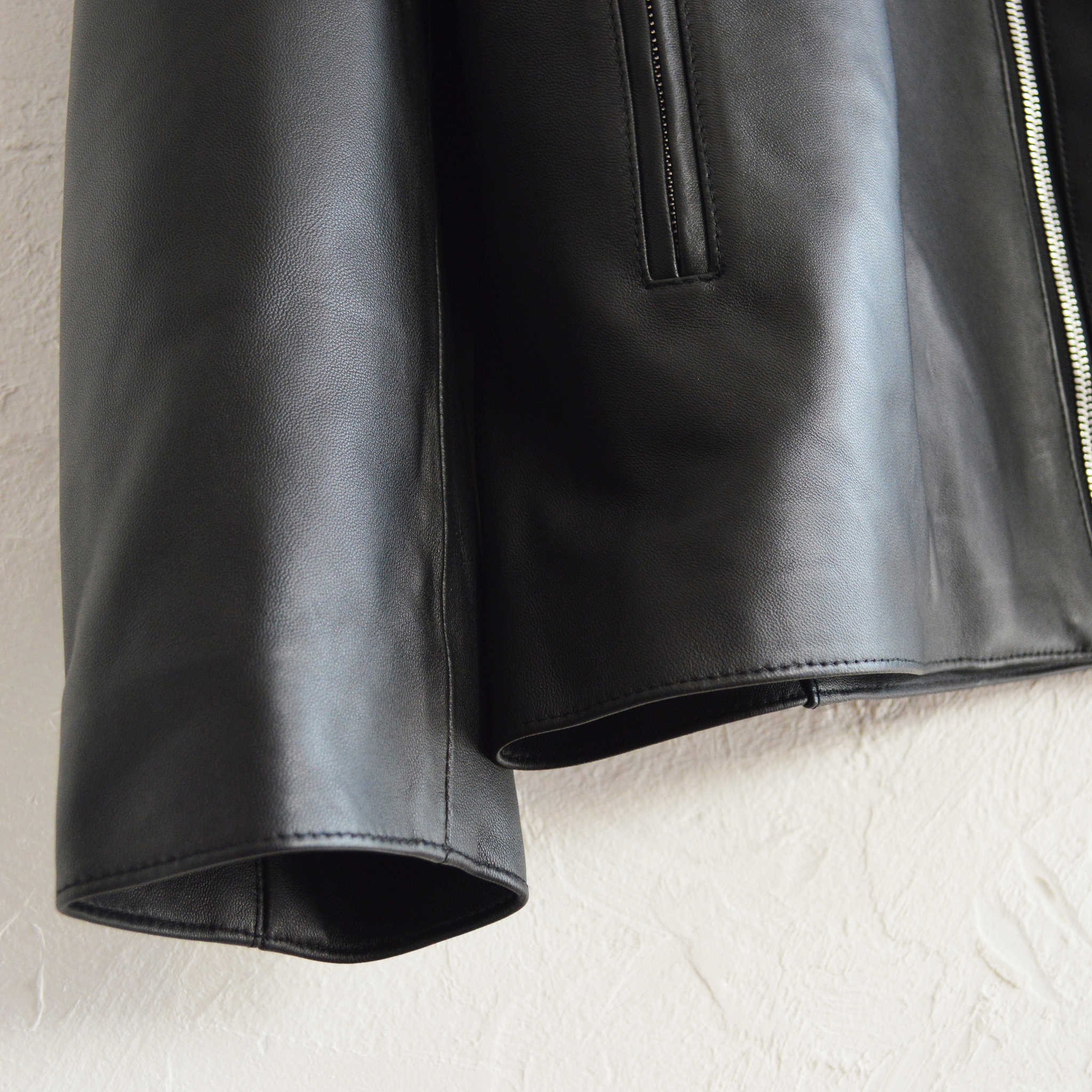AWESOME LEATHER オーサムレザー / SINGLE RIDERS JACKET シングルライダースジャケット (BLACK ブラック)