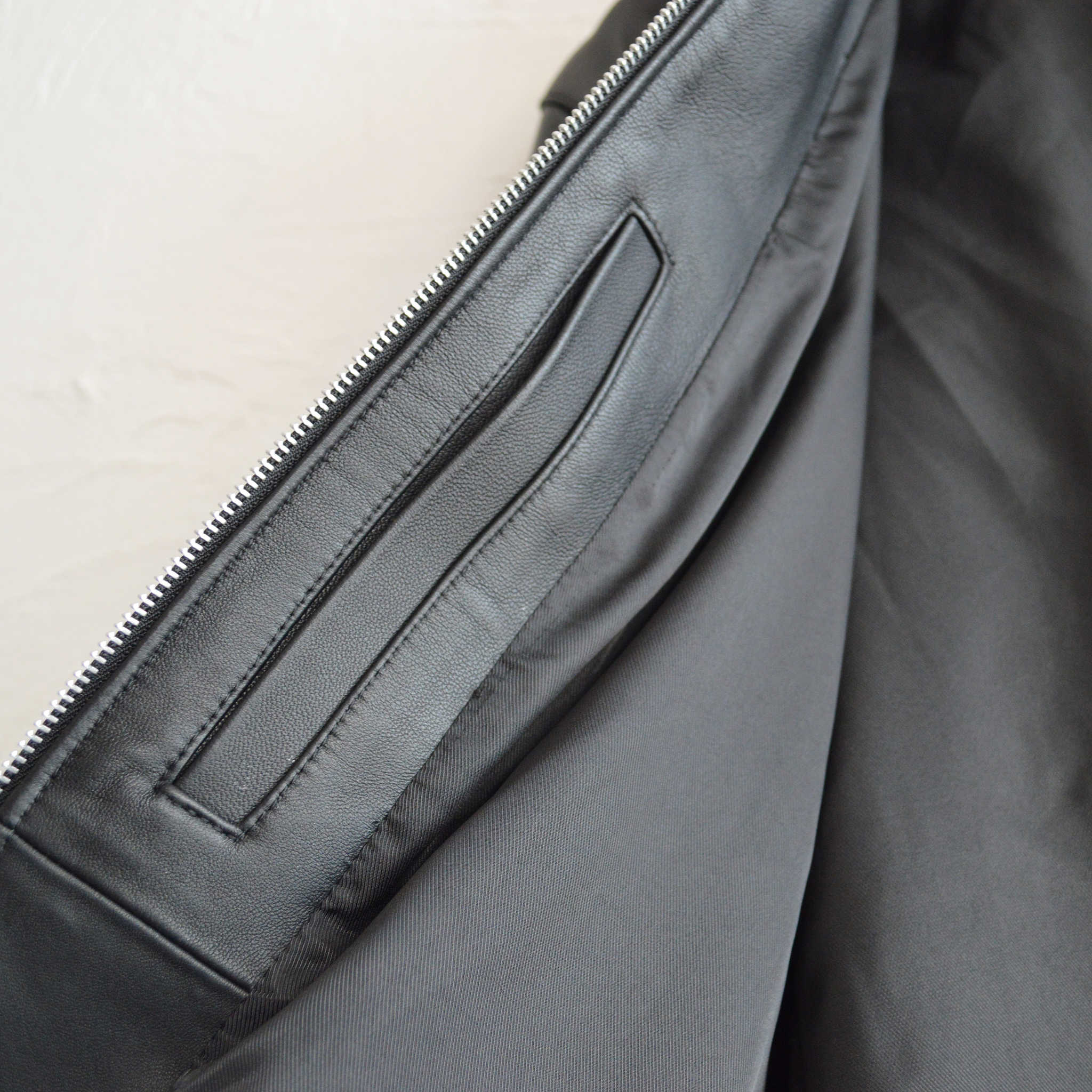 AWESOME LEATHER オーサムレザー / SINGLE RIDERS JACKET シングルライダースジャケット (BLACK ブラック)