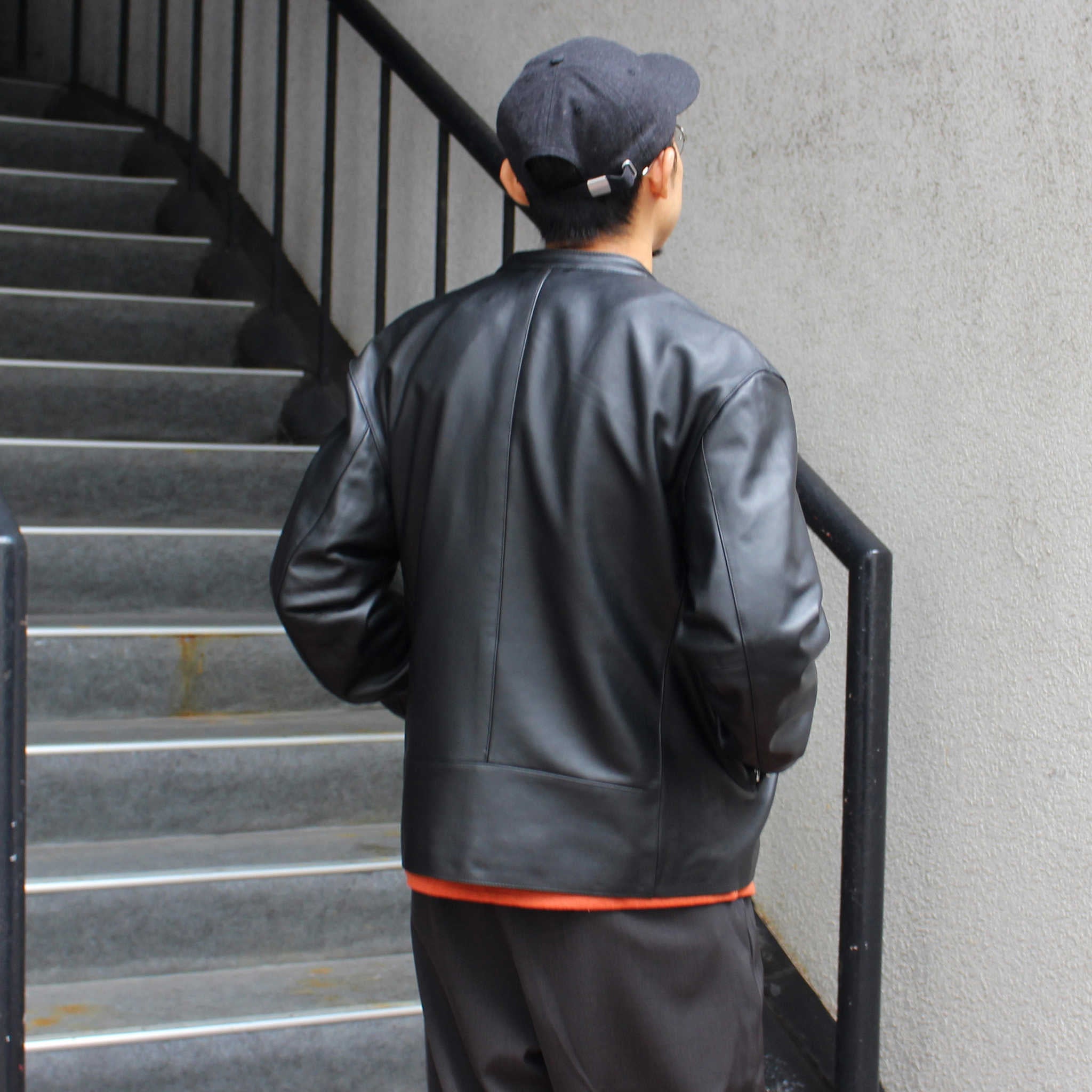 AWESOME LEATHER オーサムレザー / SINGLE RIDERS JACKET シングルライダースジャケット (BLACK ブラック)