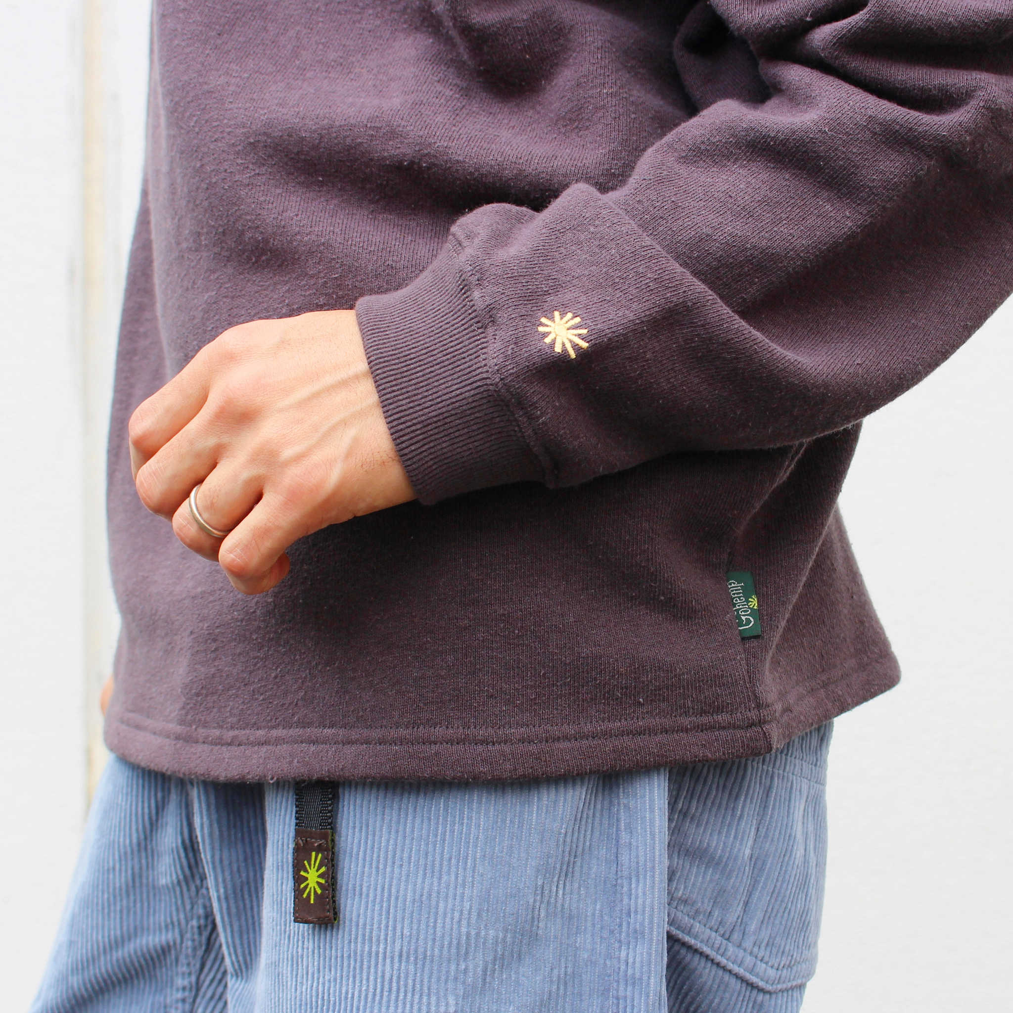 GOHEMP ゴーヘンプ / HEMP BIG CREW ヘンプビッグクルー (GUNMETAL GRAY ガンメタルグレー)
