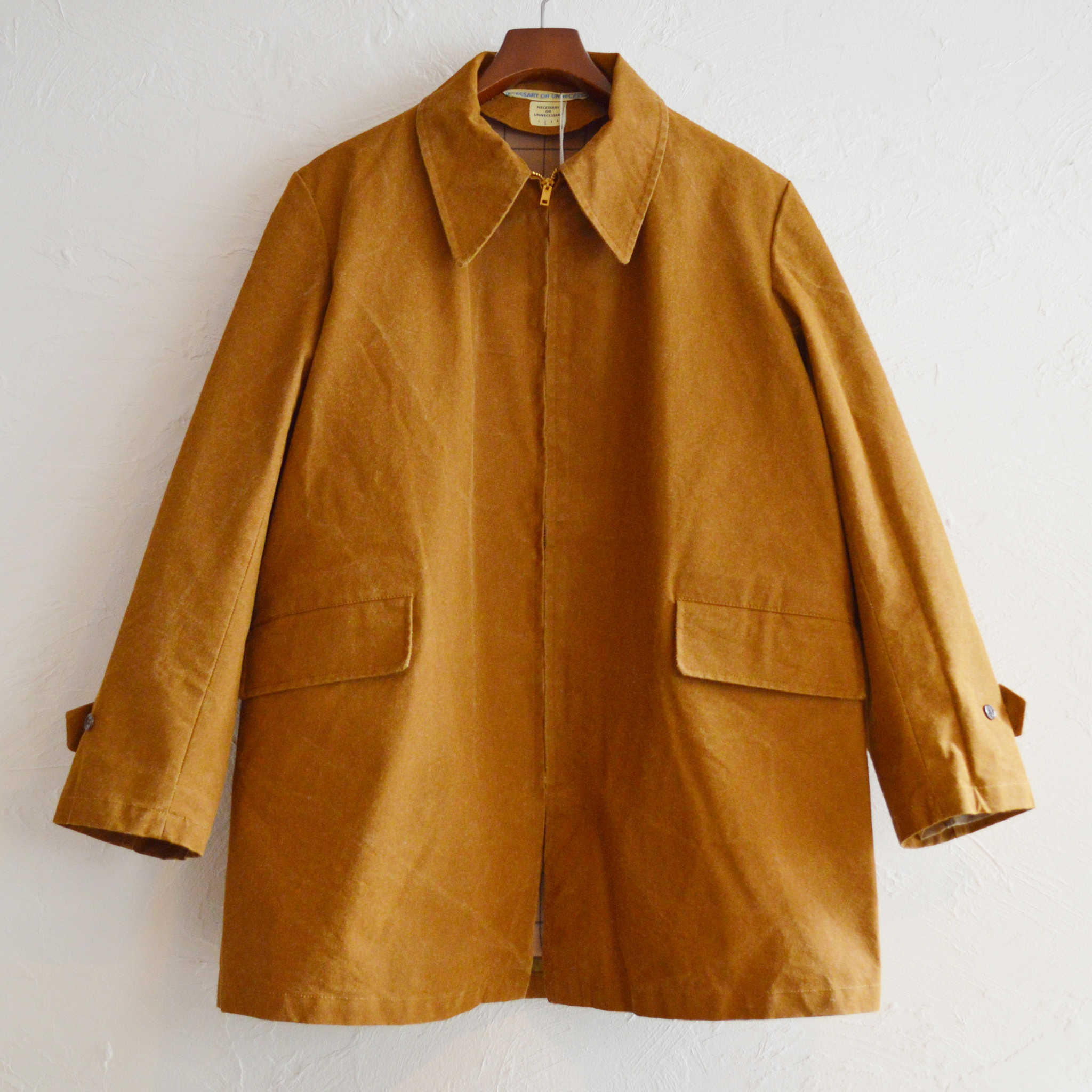 necessary or unnecessary ネセサリーオアアンネセサリー N.O.UNナウン / CAR COAT カーコート (CAMEL キャメル)