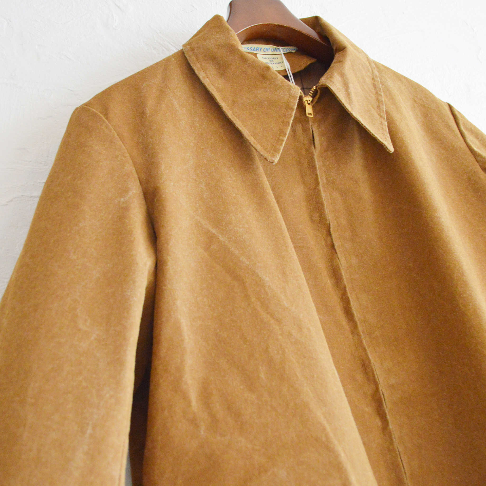 necessary or unnecessary ネセサリーオアアンネセサリー N.O.UNナウン / CAR COAT カーコート (CAMEL キャメル)