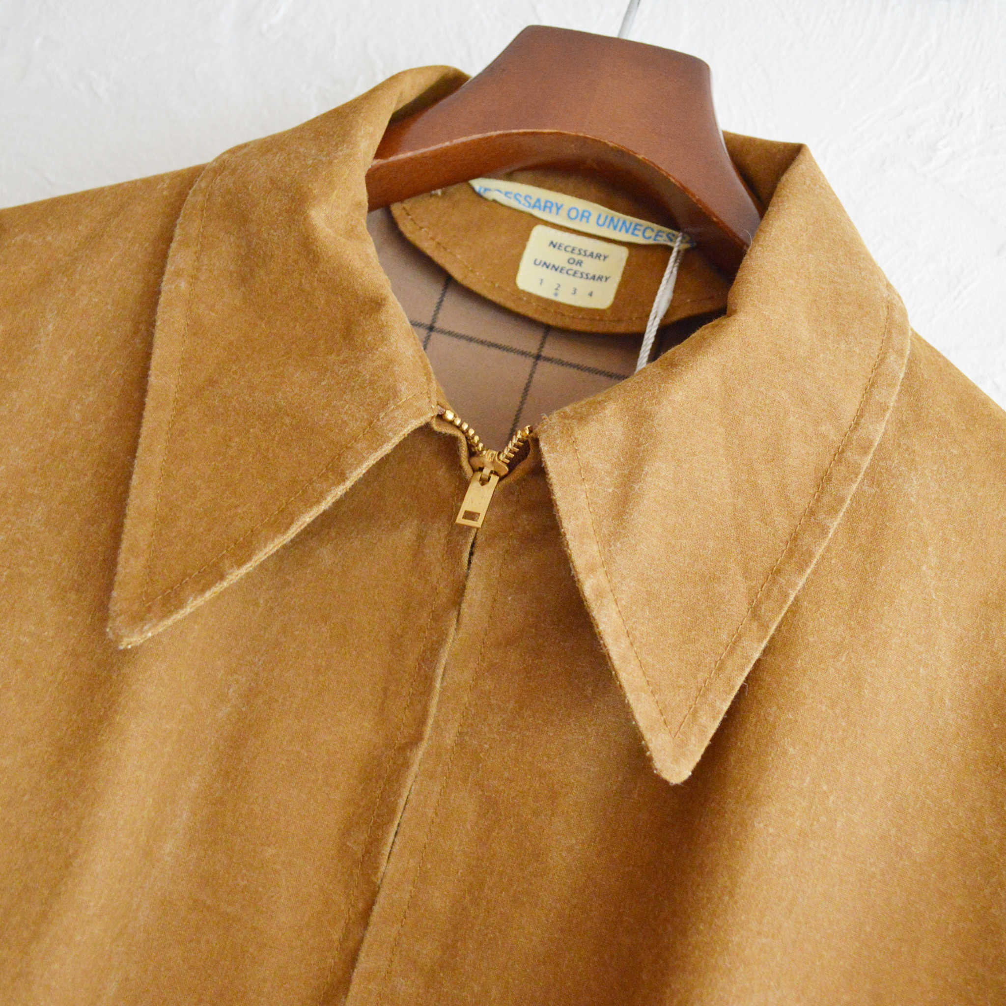 necessary or unnecessary ネセサリーオアアンネセサリー N.O.UNナウン / CAR COAT カーコート (CAMEL キャメル)